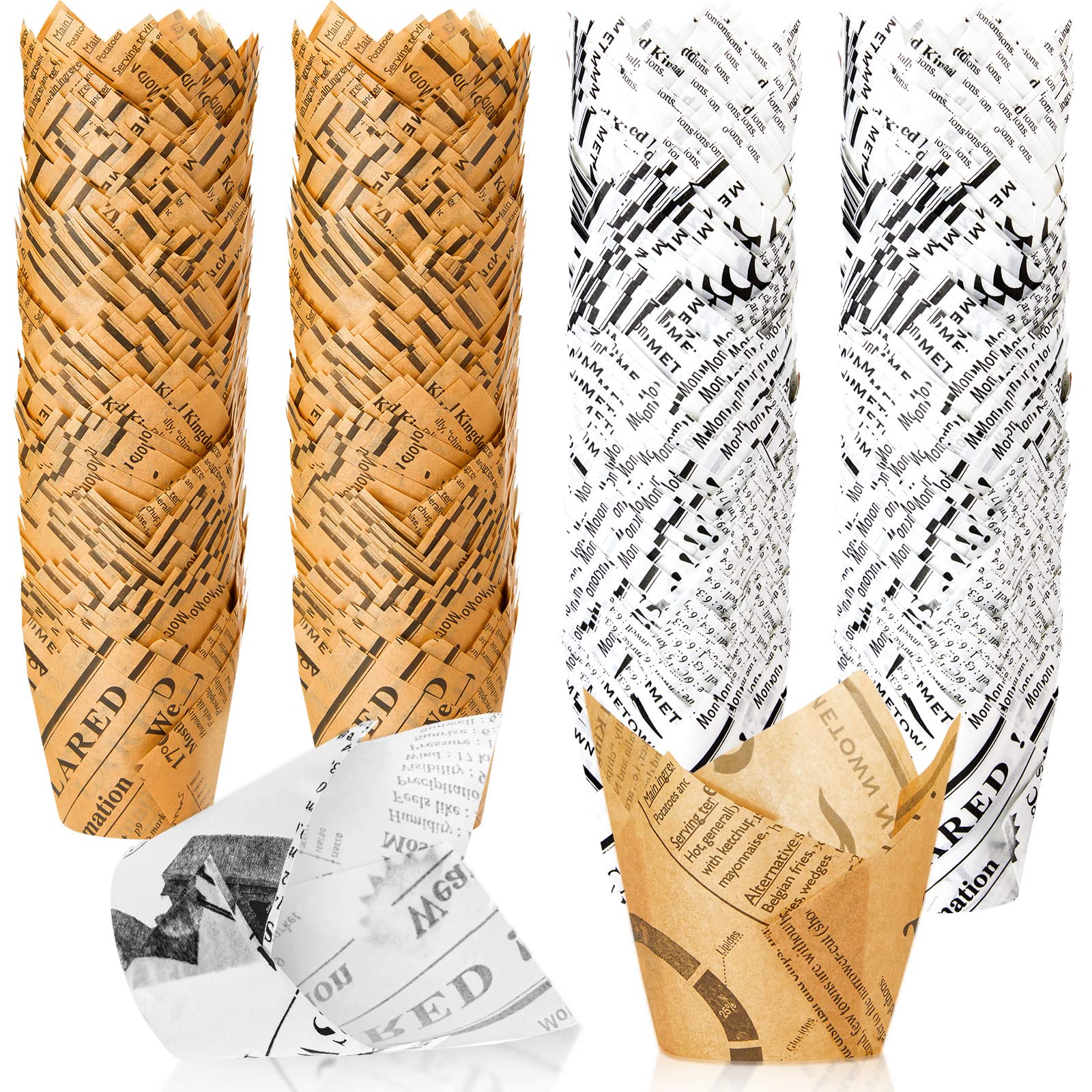 800 Pcs Tulip Cupcake Liners Baking Cups Muffin Baking Cupcake Liners Wrappers Greaseproof Tulip Baking Cups Holders For Party W