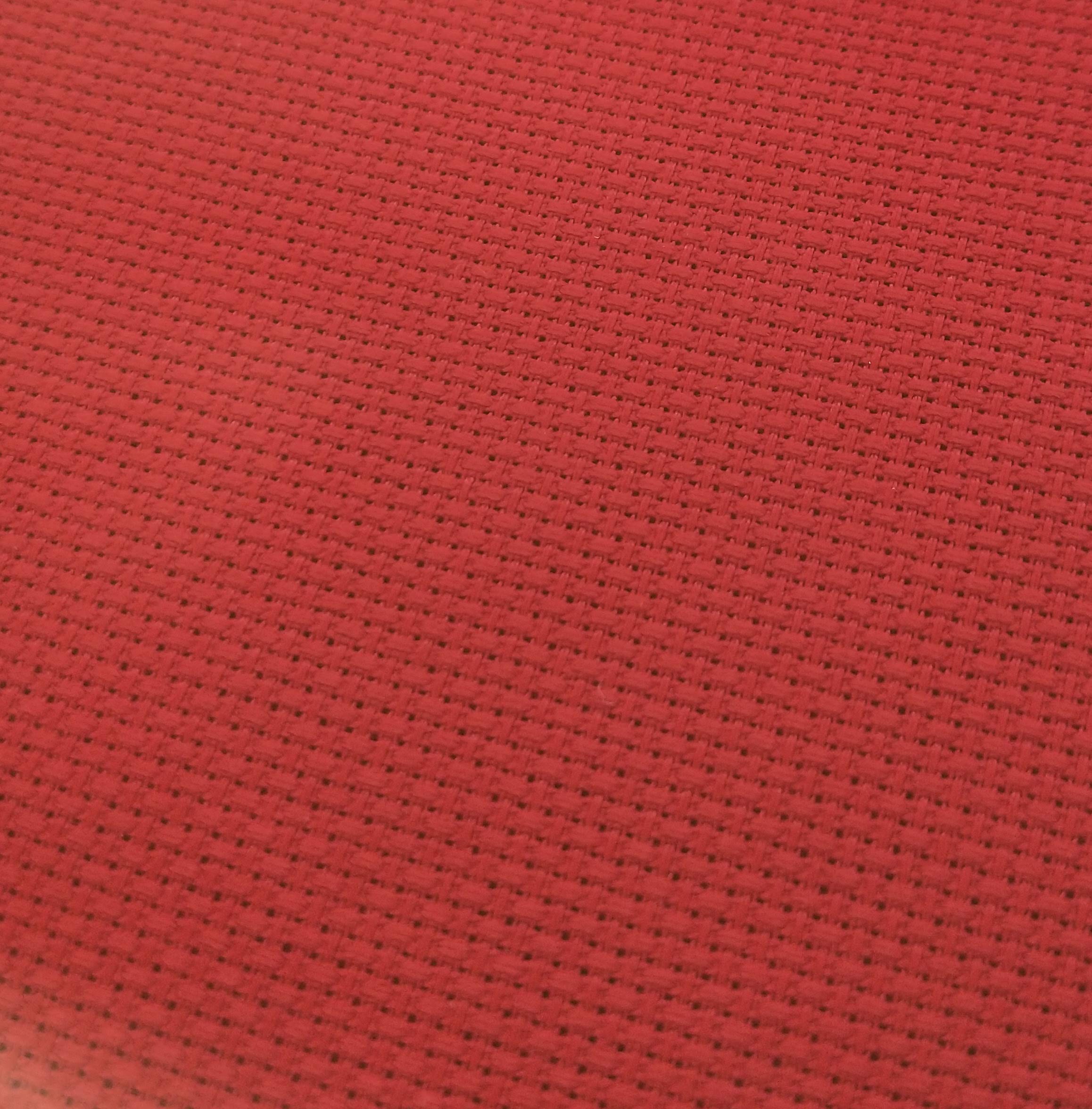 19 X 28 14Ct Counted Cotton Aida Cloth Cross Stitch Fabric (Red)