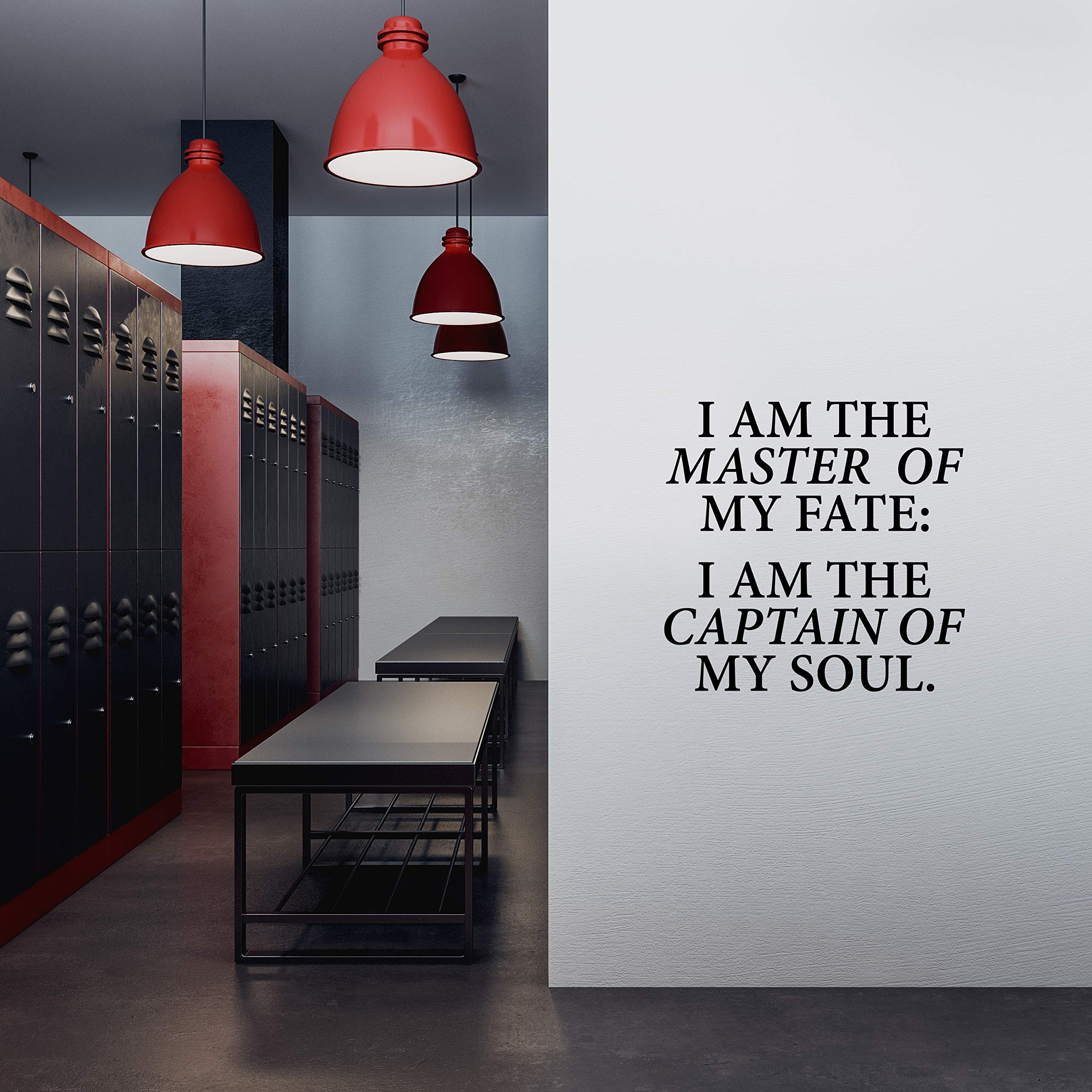 My Vinyl Story I Am The Master Of My Fate I Am The Captain Of My Soul Wall Sticker Inspirational Wall Decal Motivational Office