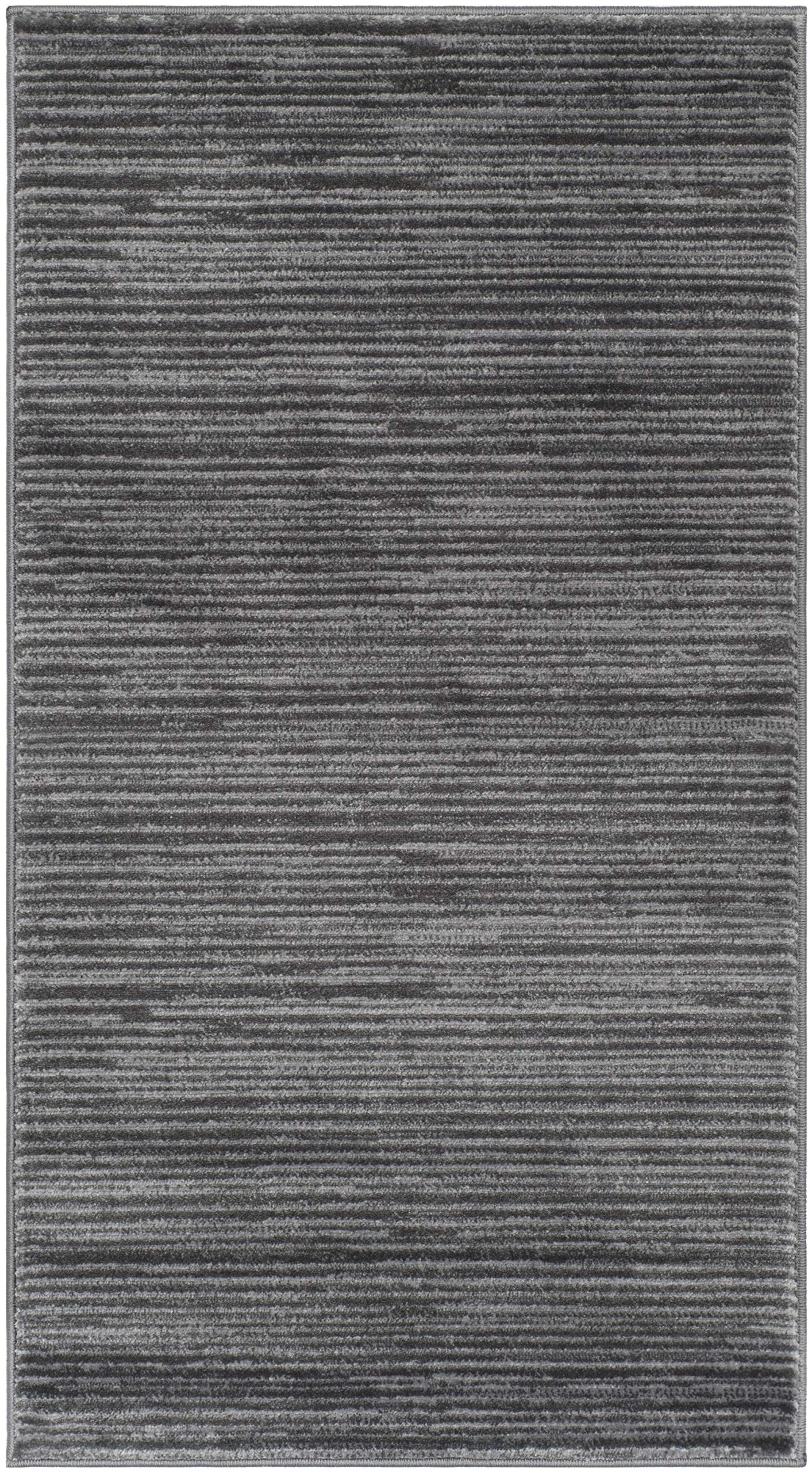 SAFAVIEH Vision Collection Accent Rug - 22 x 4, Grey, Modern Ombre Tonal Chic Design, Non-Shedding & Easy Care, Ideal for High