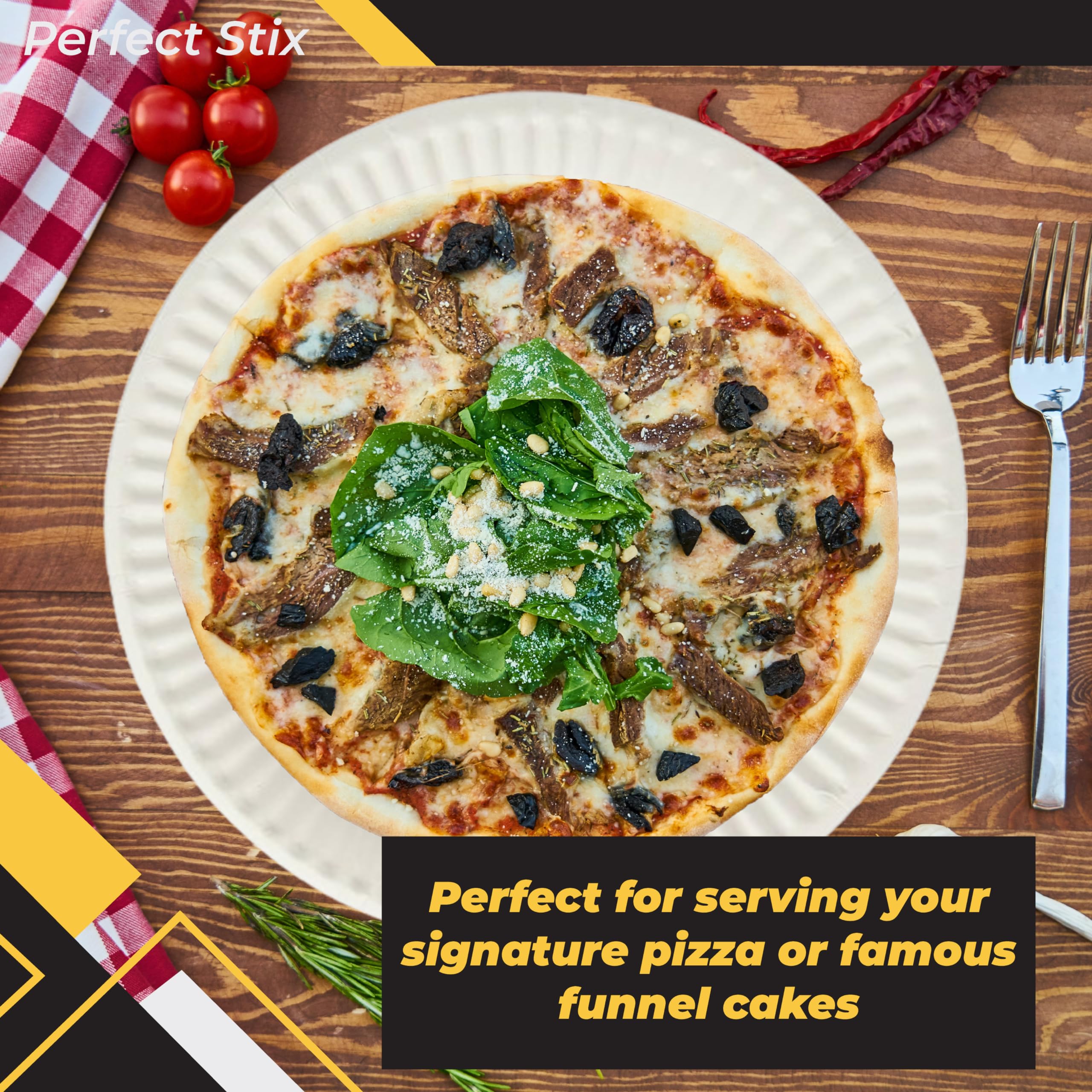 Perfect Stix White Paper Plate, 9 Paper Plate 9-500 (Pack Of 500)