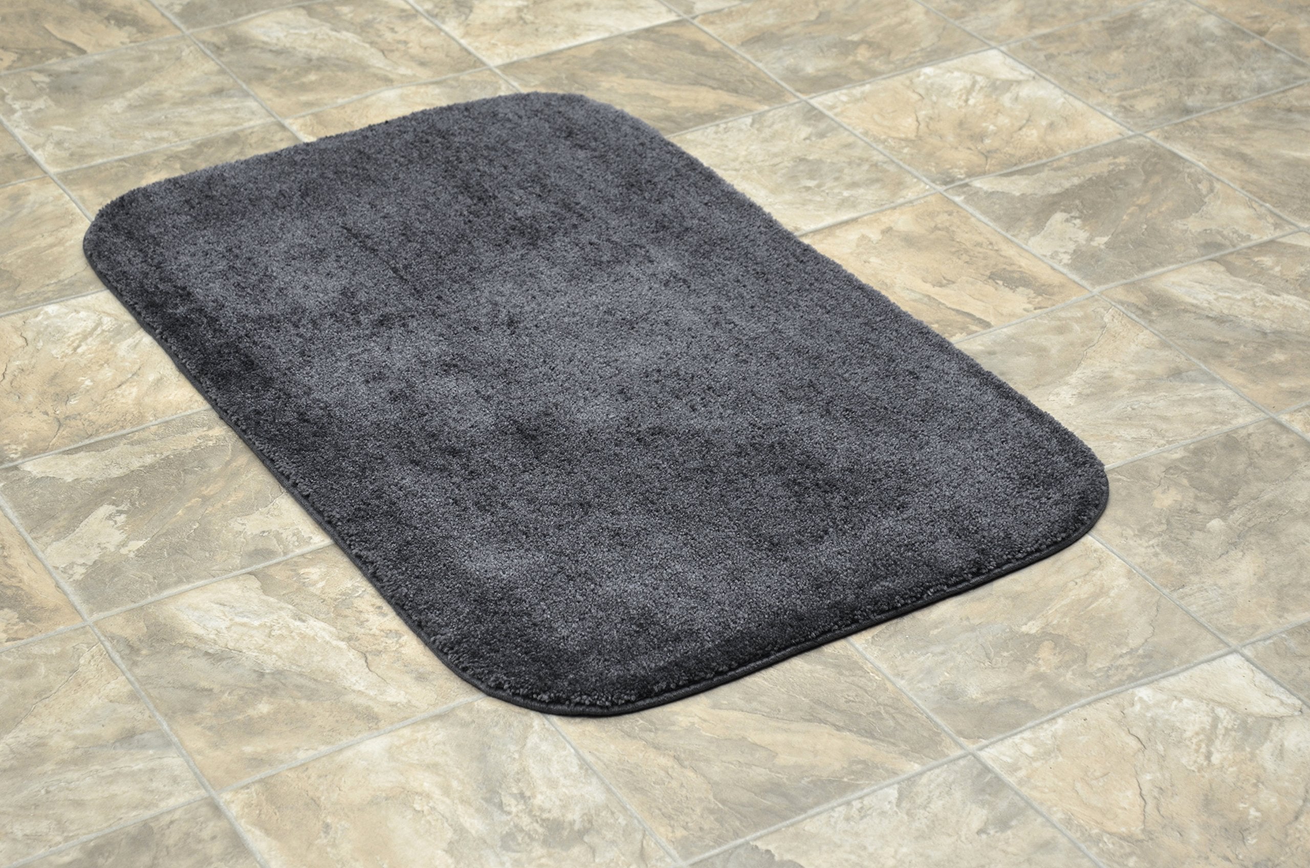 Garland Rug Traditional Bath Rug, 24-Inch By 40-Inch, Dark Gray