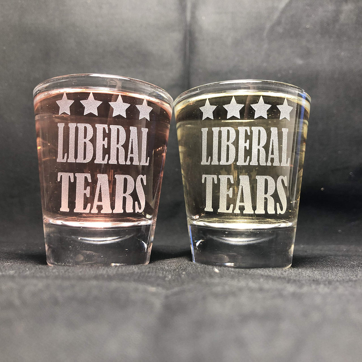 Alankathy Mugs Sandblast Etched Liberal Tears Shot Glass Set Donald Trump United States Of America Republican Democratic Party (