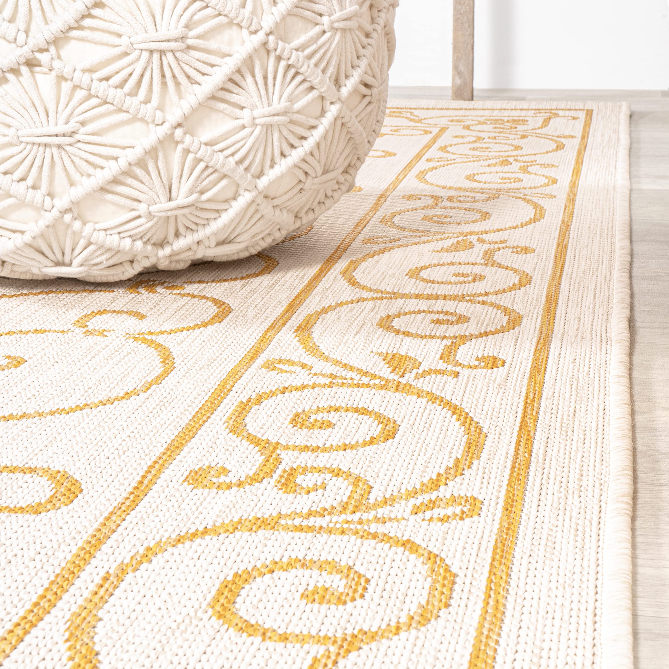 Jonathan Y Smb106M-28 Charleston Vintage Filigree Textured Weave Indoor Outdoor Area Rug, Classic, Traditional, Transitional Eas