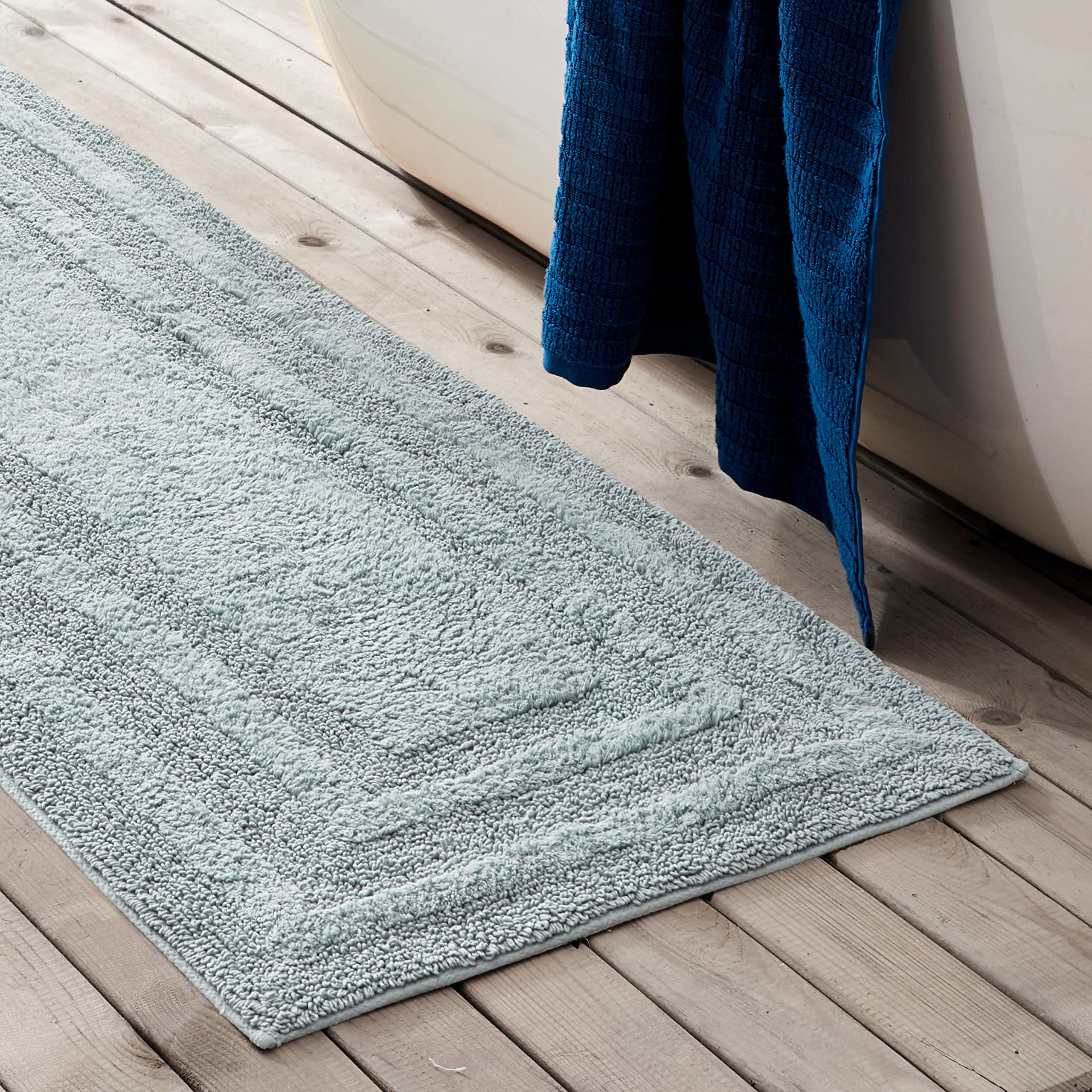 Eddie Bauer - Bathroom Rug Runner, Soft Tufted Cotton Bathroom Decor, Super Absorbent & Quick Dry (Logan Green, 60'' X 22'')