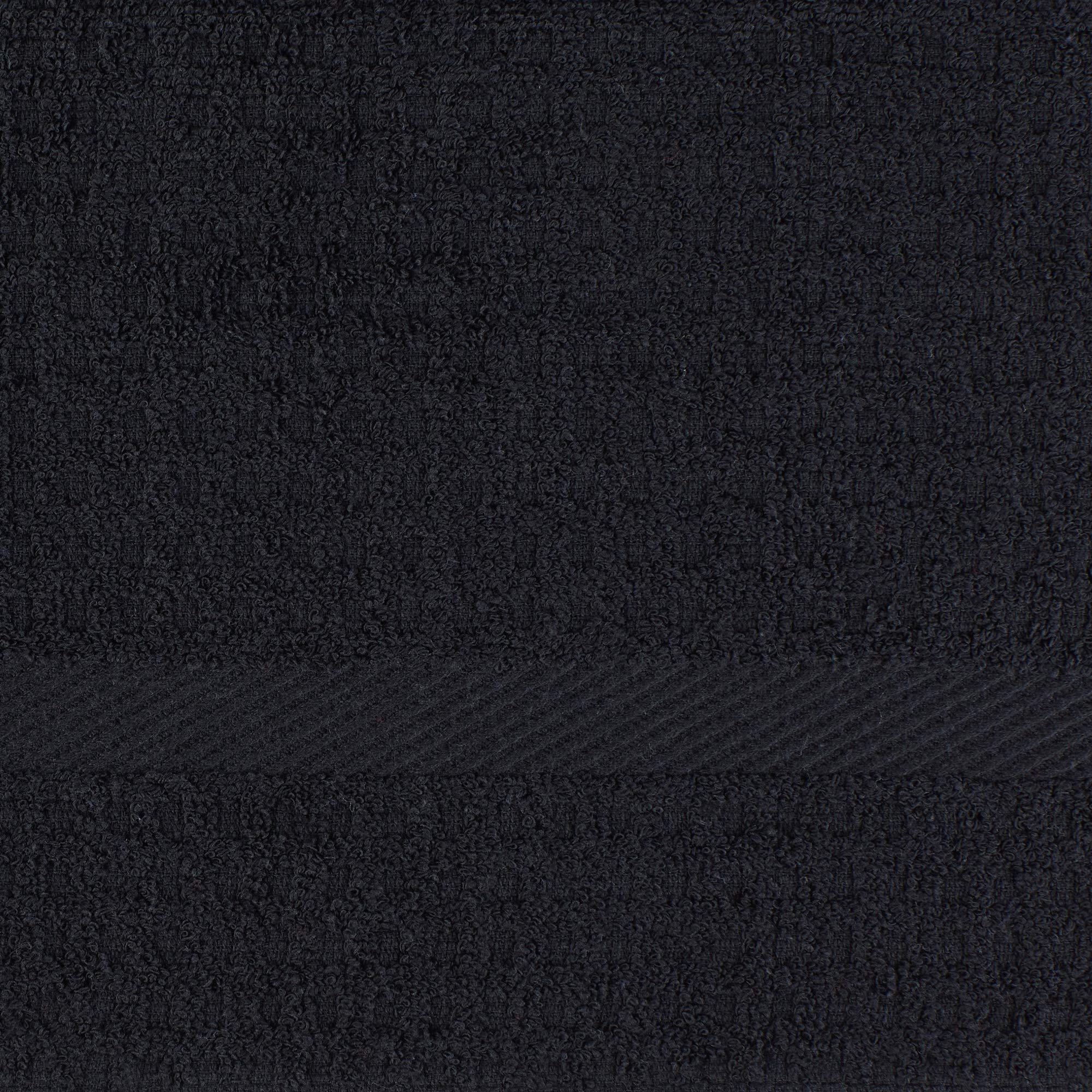 Dii Basic Terry Collection Waffle Dishtowel Set, 15X26, Solid Black, 4 Piece