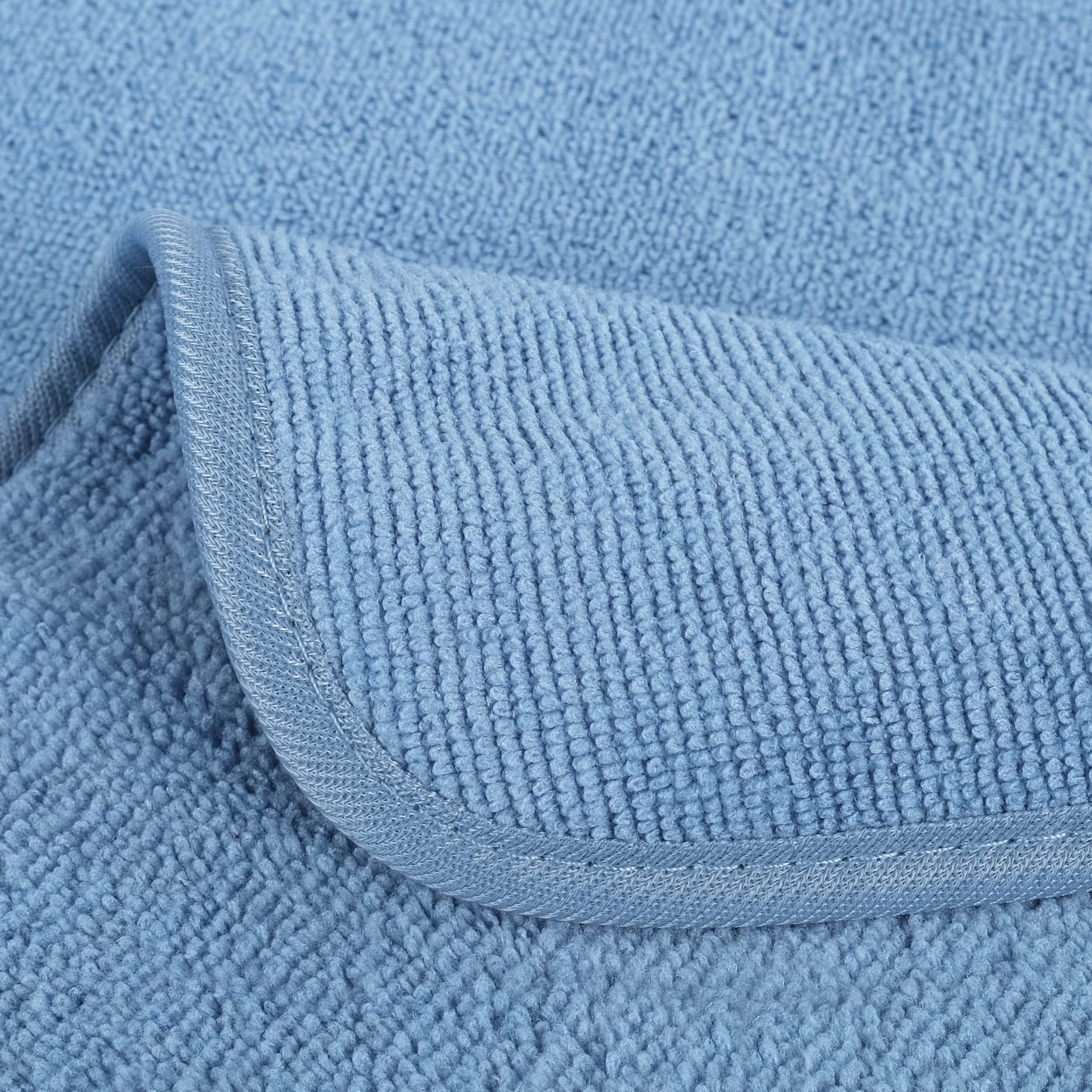 Polyte Quick Dry Lint Free Microfiber Hand Towel, 16 X 30 In, Set Of 4 (Blue)