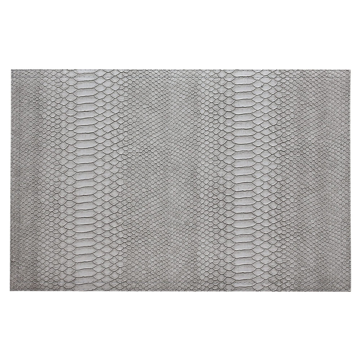 Wintop Faux Leather Placemat, 12''X17.5'', Set Of 6, Crocodile Gray