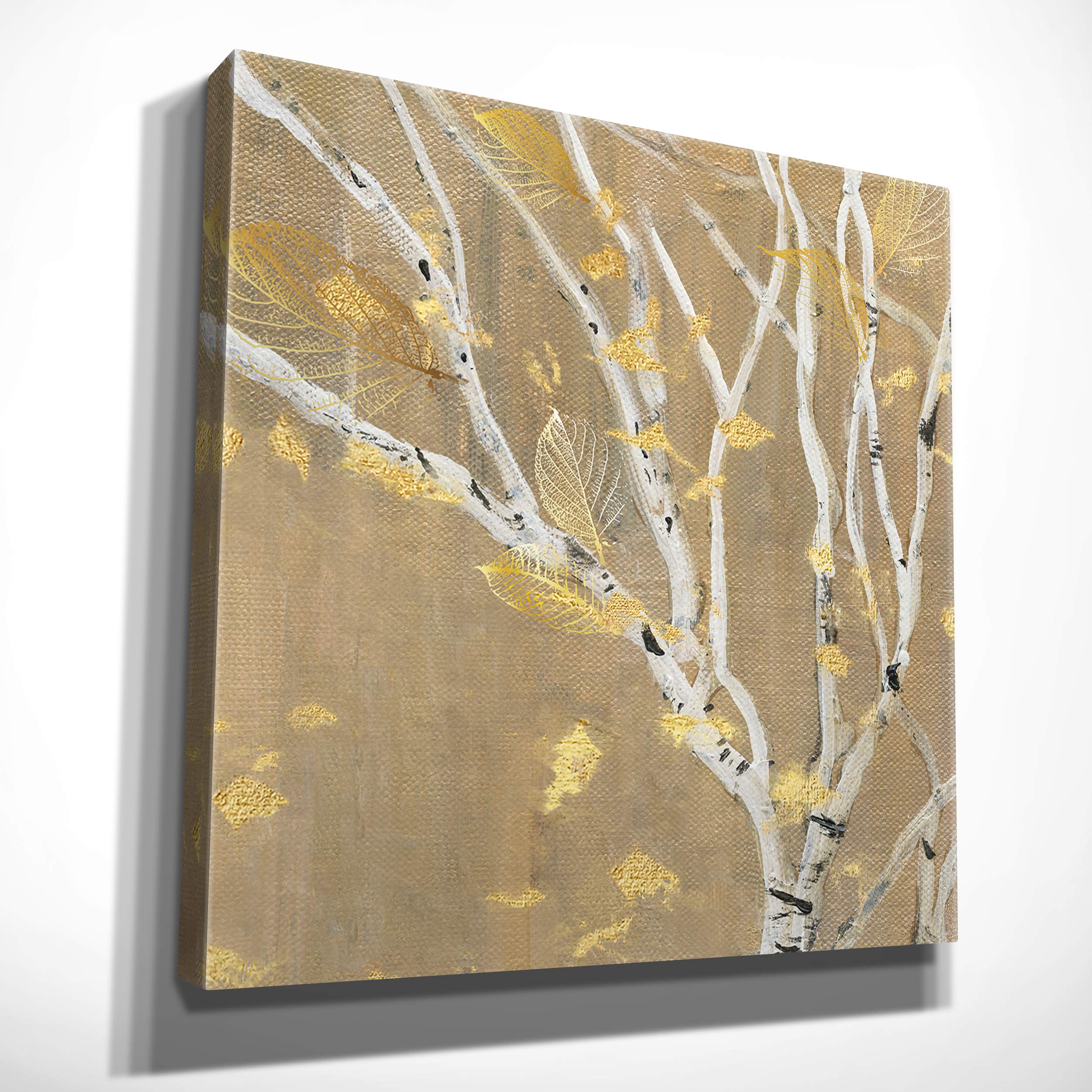 Wexford Home Birch Wood Iii Gallery Wrapped Canvas Wall Art, 32X32