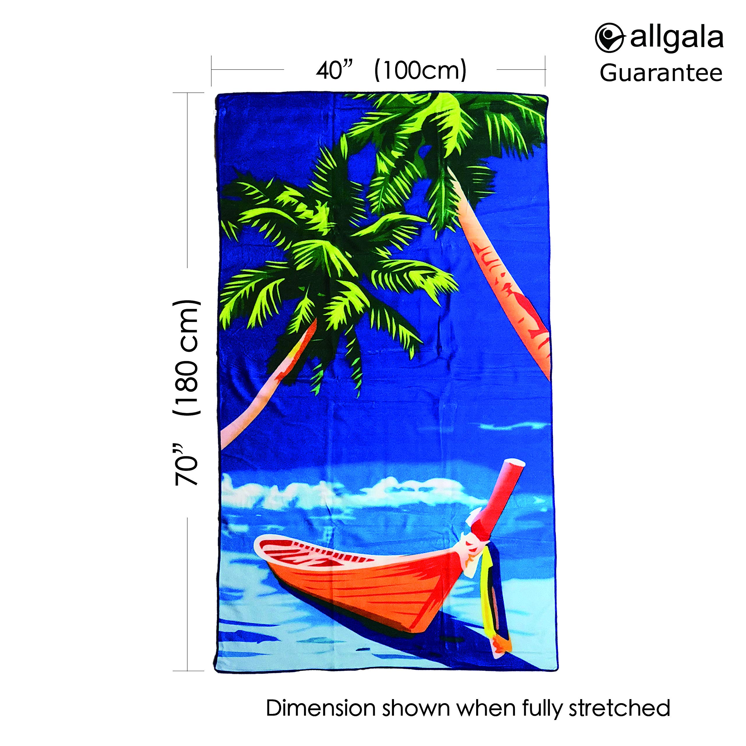 Allgala Oversize 40''X70'' Microfiber Beach Towel, Boat-Bt81108