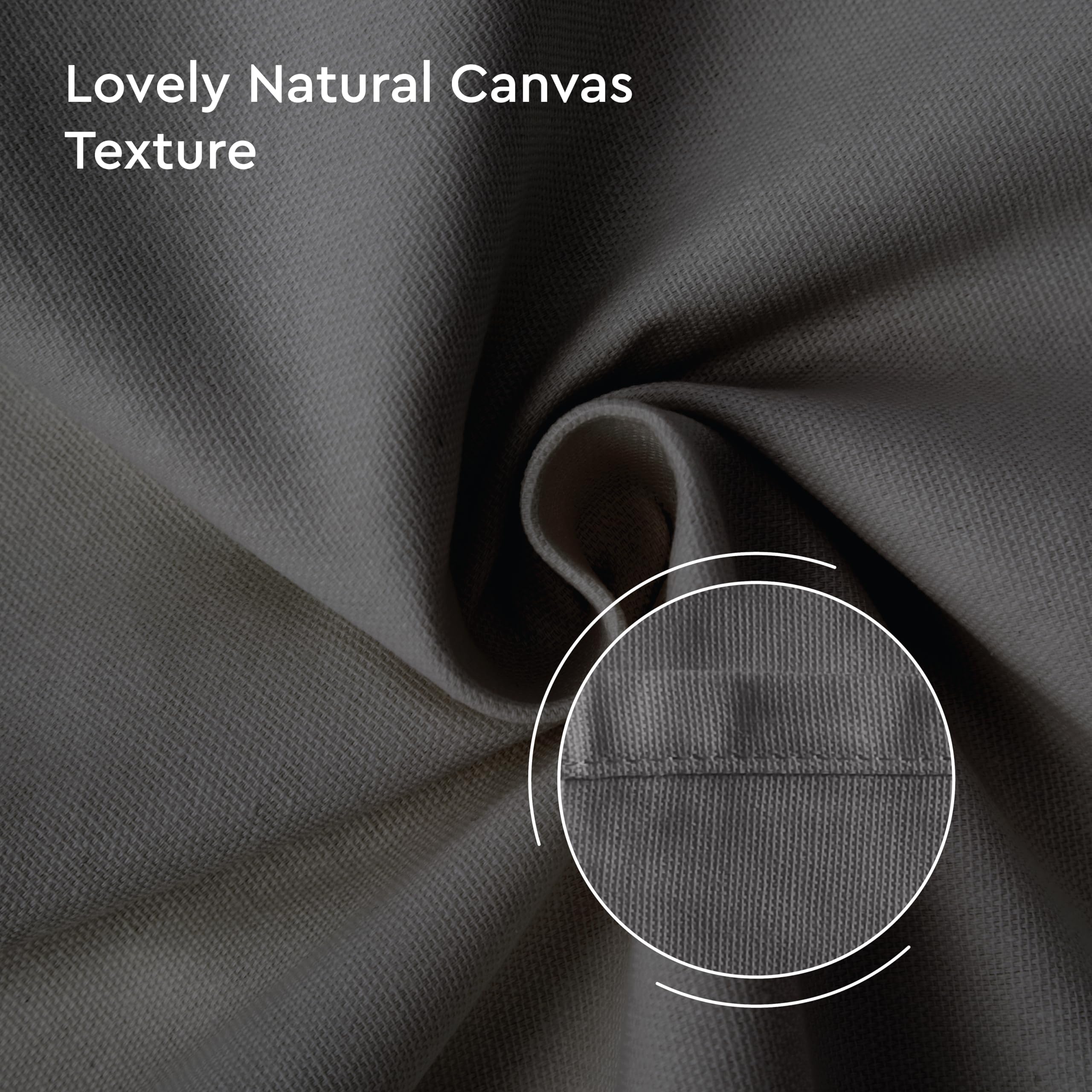 Encasa Xo Table Runner 13X72 In Long | Cotton Canvas Fabric | Grey Solid Color | Machine Washable & Durable
