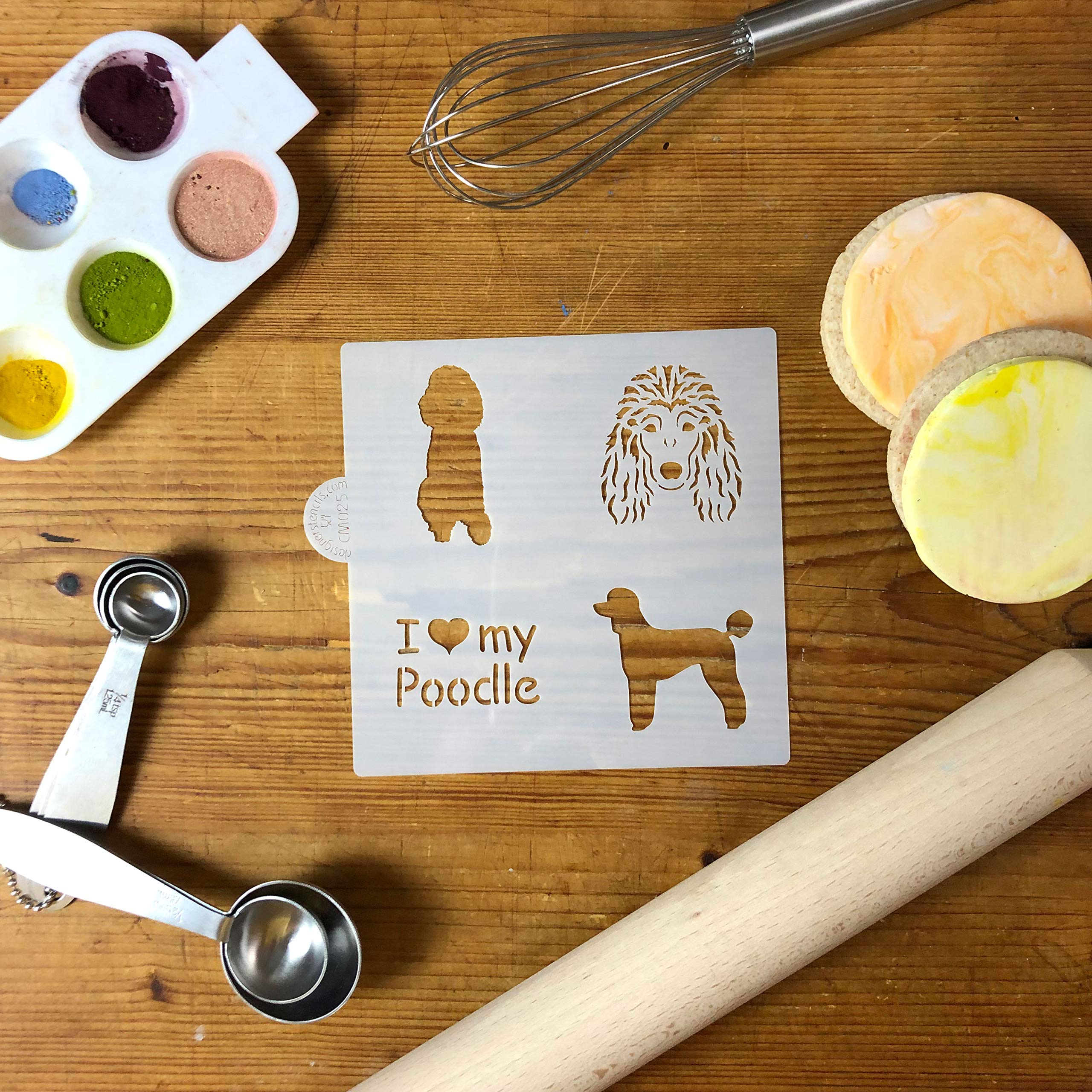 I Love My Poodle Cookie And Craft Stencil By Designer Stencils