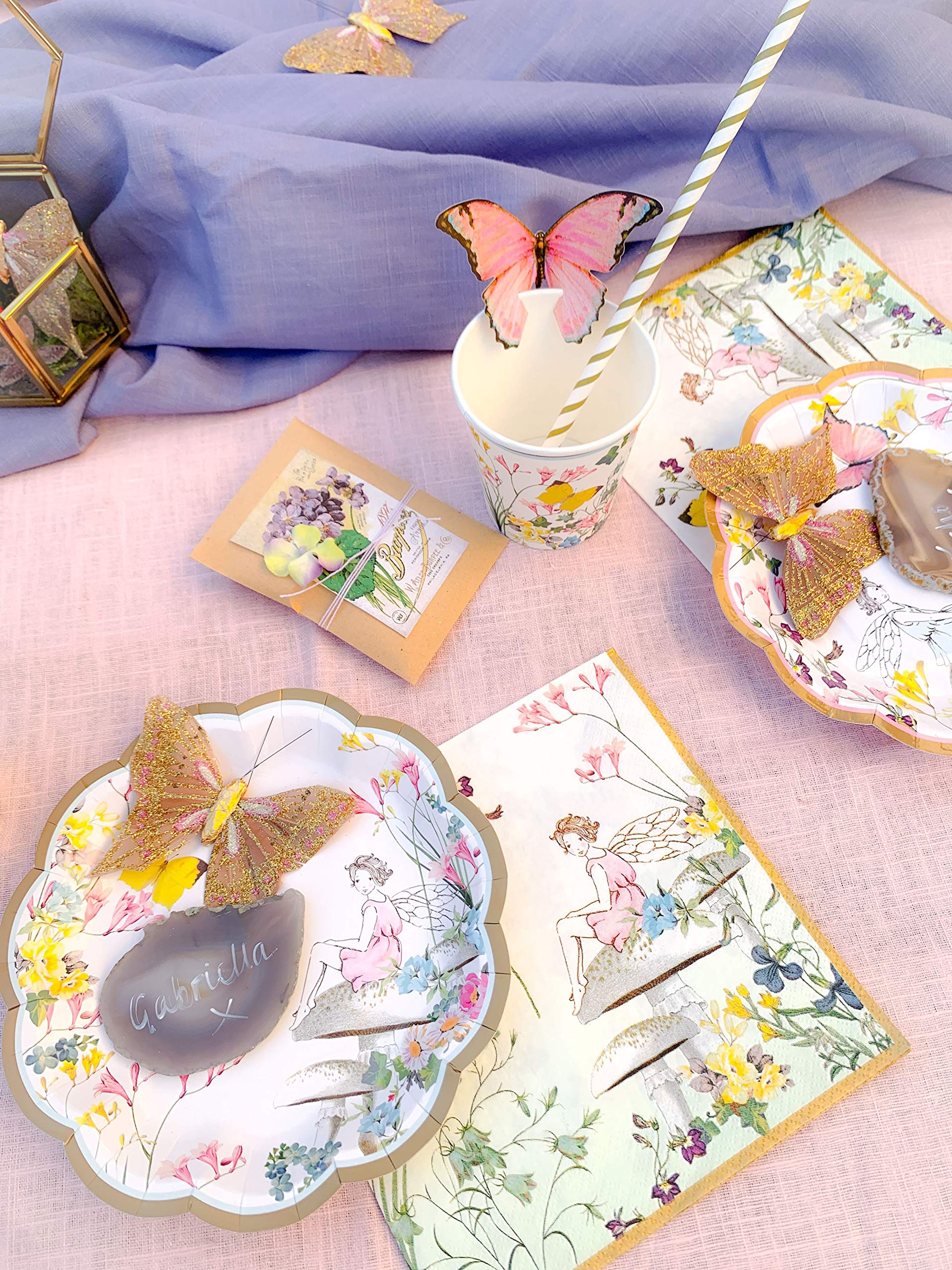 Talking Tables Truly Fairy Paper Napkins (13 Inch) For A Birthday Party Or Tea Party, Multicolor (20 Pack)