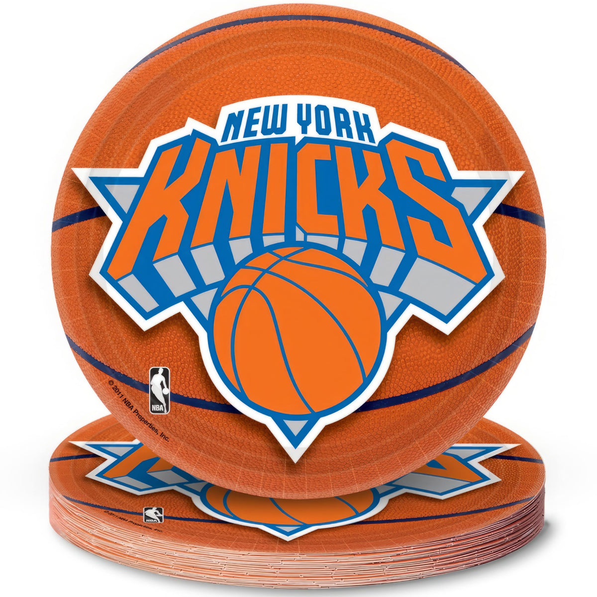 'New York Knicks'' Round Plates, 7'' (8-Pack) - Basketball-Designed Premium Party Plates, Perfect For Game Day Parties