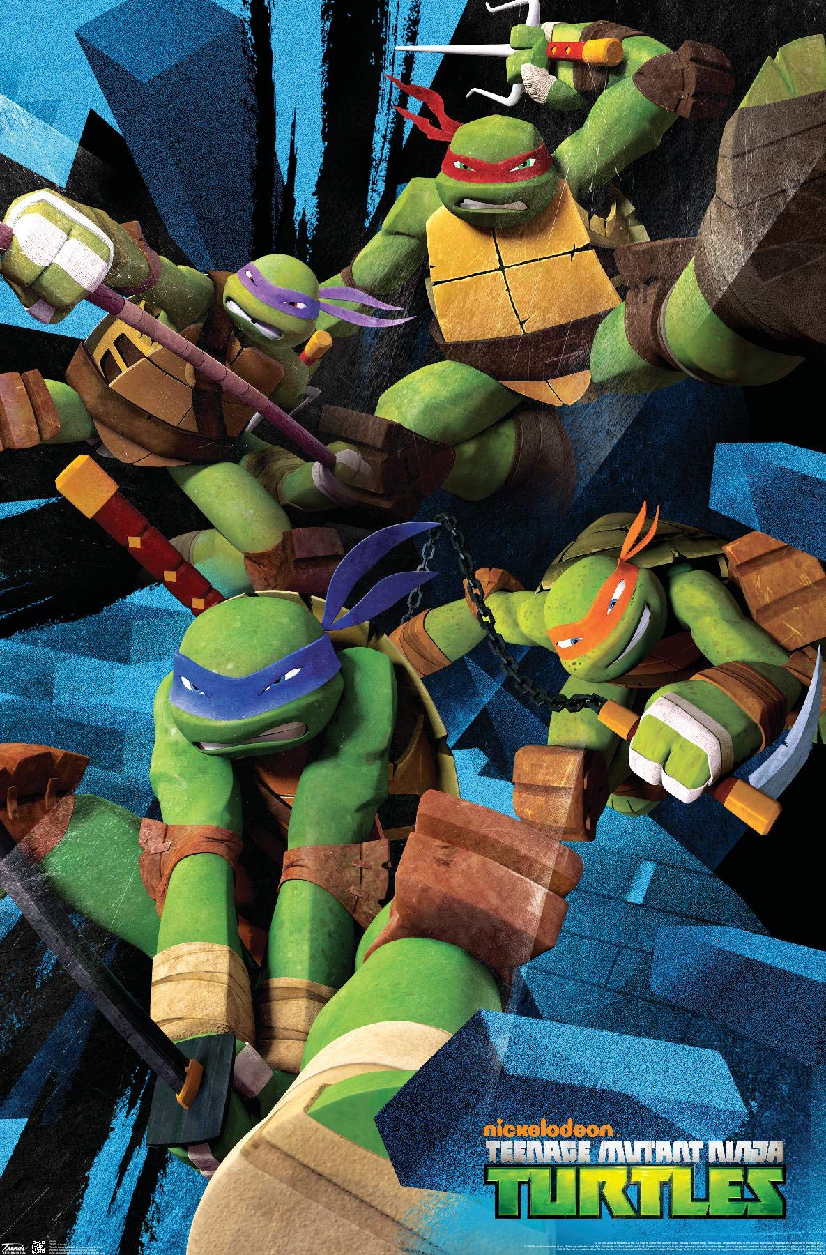 Trends International Nickelodeon Teenage Mutant Ninja Turtles - Attack Wall Poster, 22.375'' X 34'', Premium Unframed Version