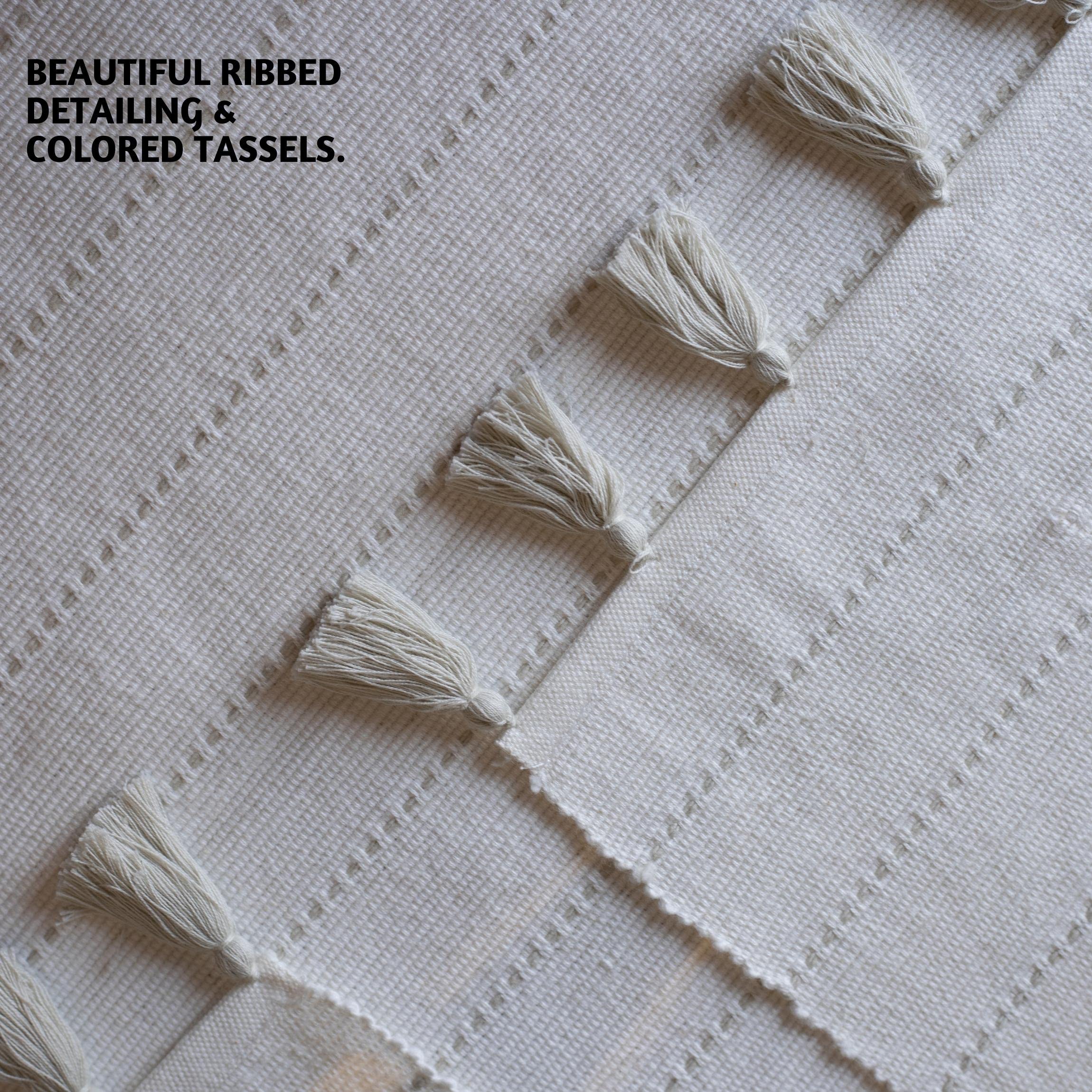 Folkulture Woven Placemats Set Of 6, 14 X19 Inches Spring Table Mats For Farmhouse Dining Table D