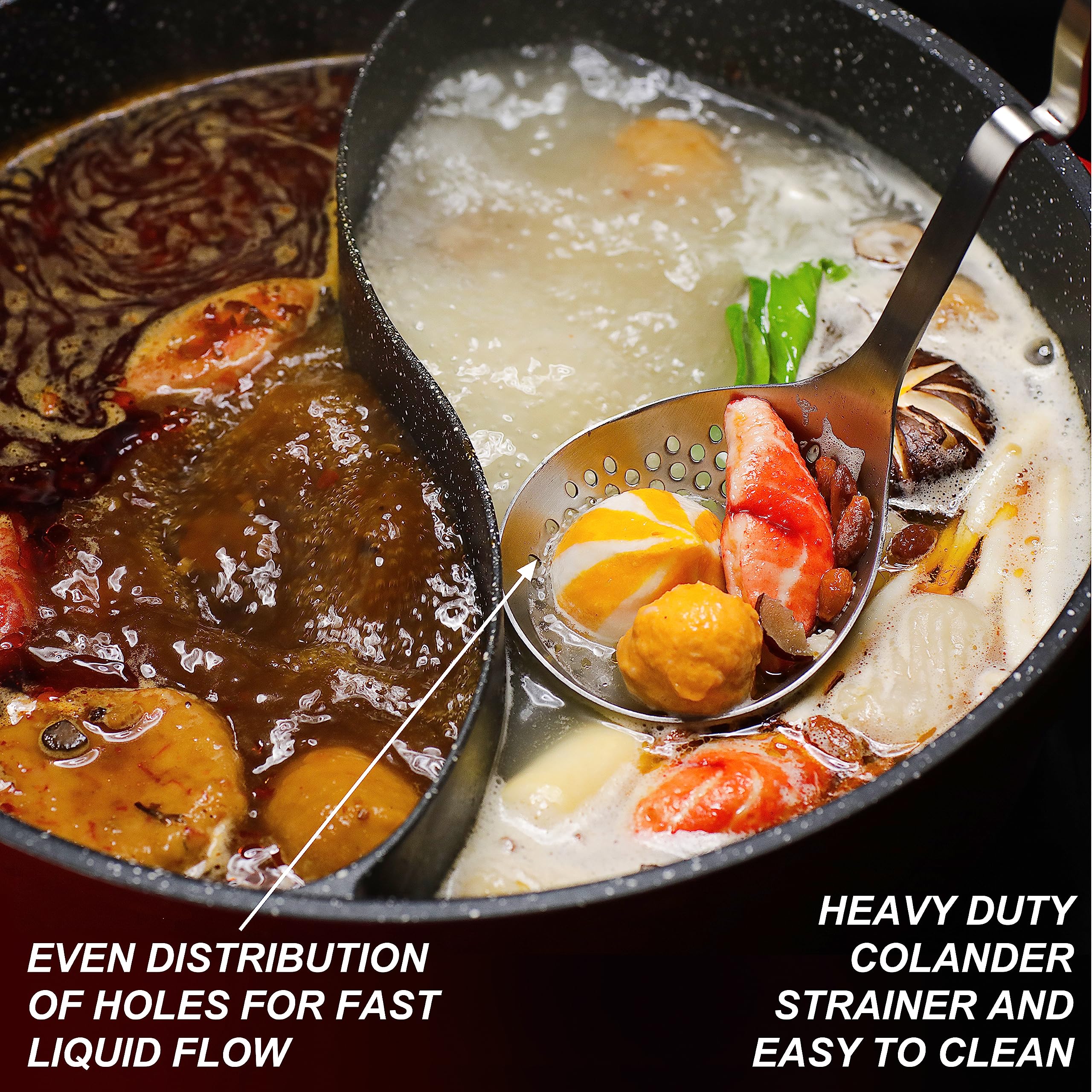 Hot Pot Ladle Set Hot Pot Spoon Hot Pot Strainer Scoops Hot Pot Accessories Kit Shabu Shabu Strainer Spoon Shabu Shabu Utensils