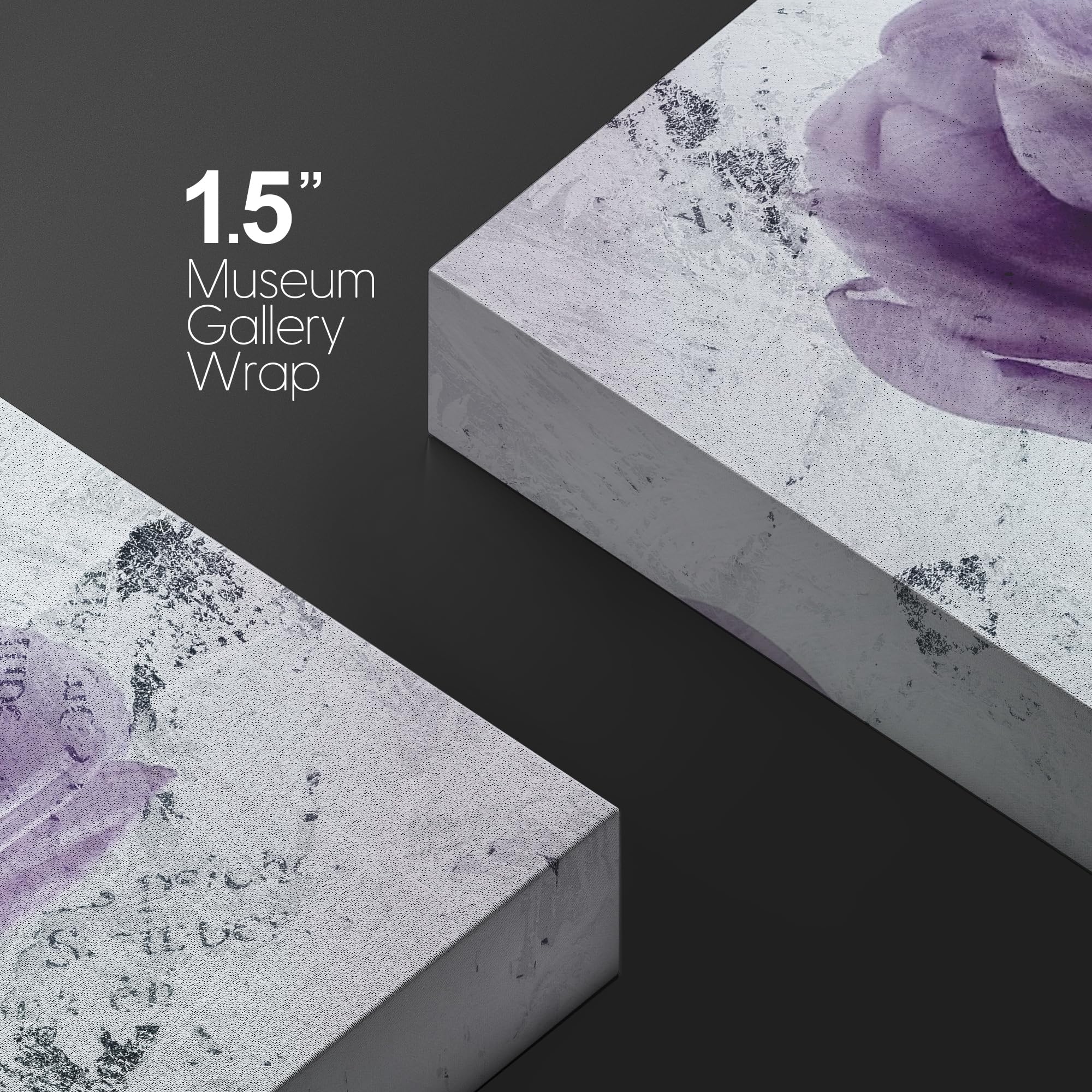 Wall26 - Canvas Wall Art - Two Purple Tulip Flower Petals - Gallery Wrap Modern Home Art | Ready To Hang - 24X36 Inches
