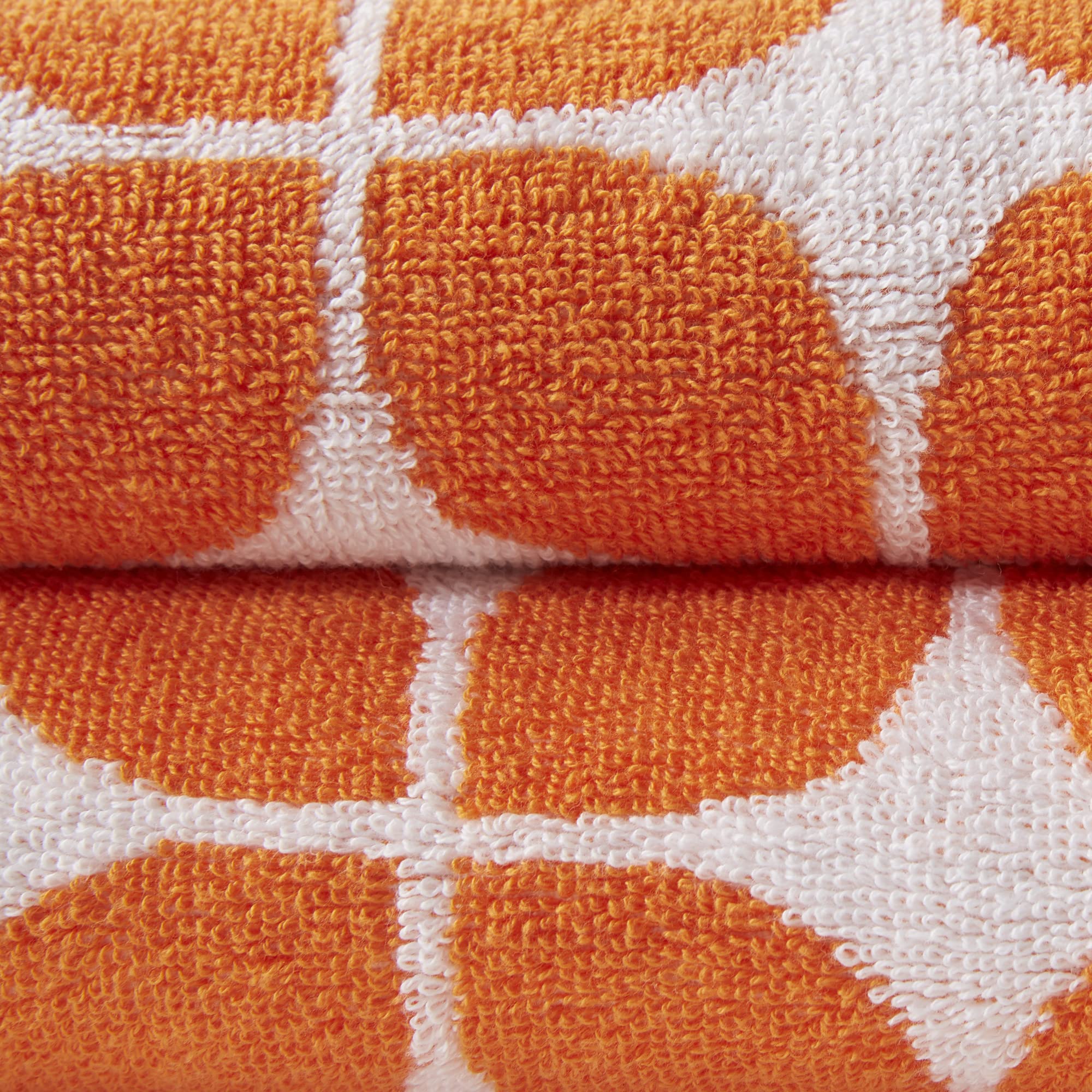 Intelligent Design Lita Cotton Bathroom Towels , Jacquard Highly Absorbent Bath Towel Set , 6-Piece Include 2 Bath Towels & 4 Ha