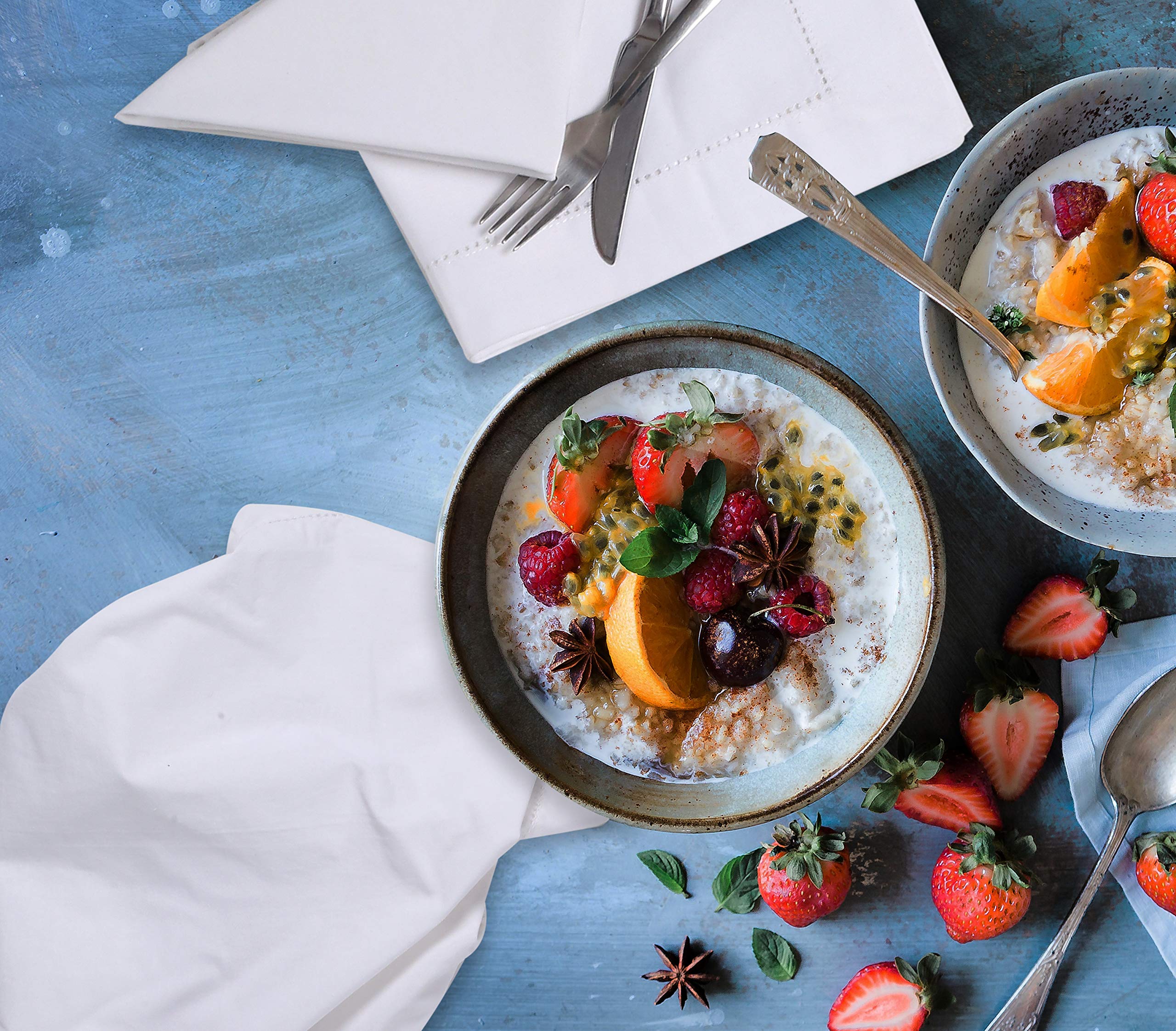 Cloth Napkins Set of 12 Hemstitched  Cloth Napkins  Napkin Cloth Washable  Cotton Napkins Cloth Washable  Fall Cloth Napkins  Cloth Dinner Napkins  Napkins Cloth Mitered Corner - 18x18 Inch - White