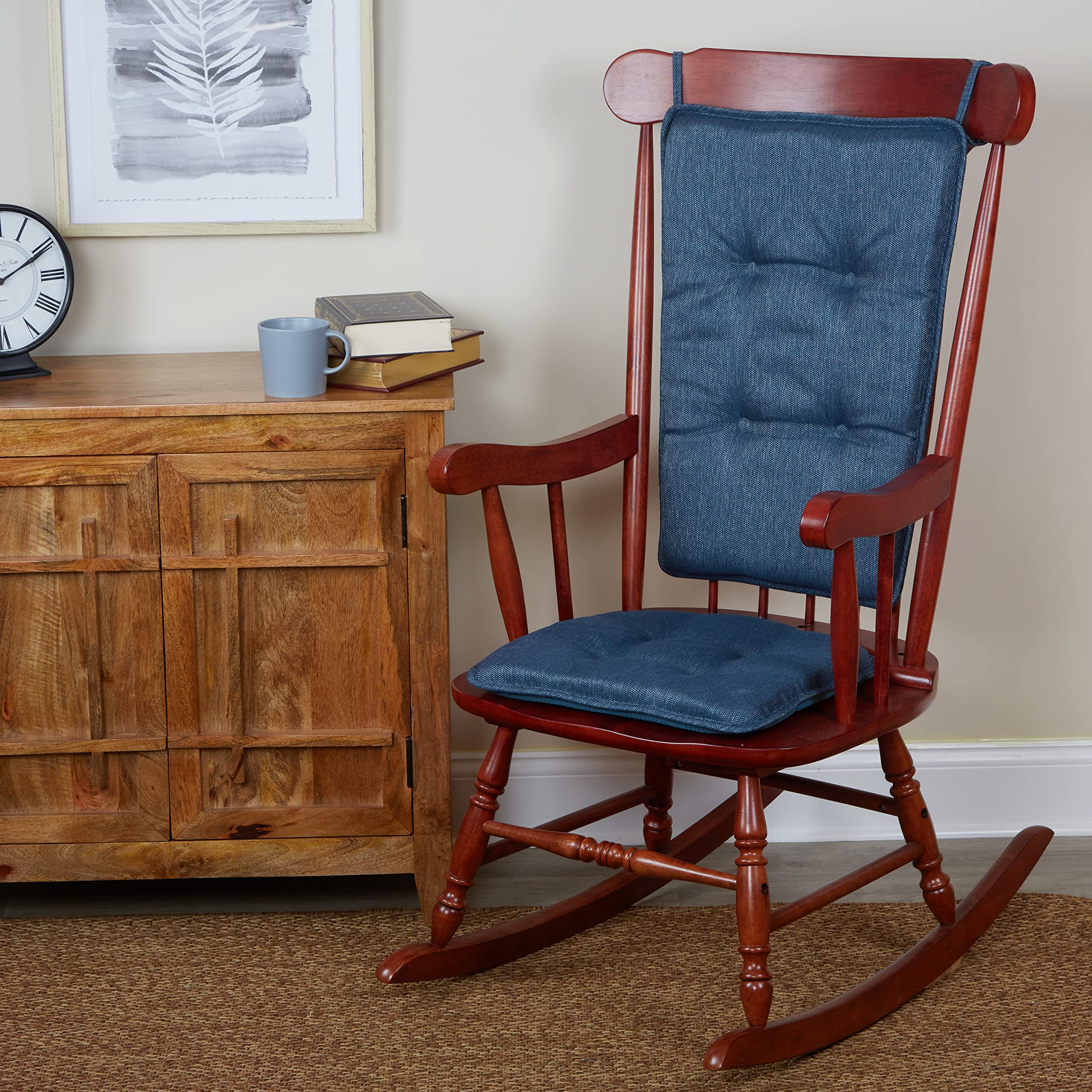 Klear Vu Embrace Rocking Chair Cushion, Assembled In The Usa, Tufted Back Pads For Living Room, Nursery, Or Home Office, 16''X15