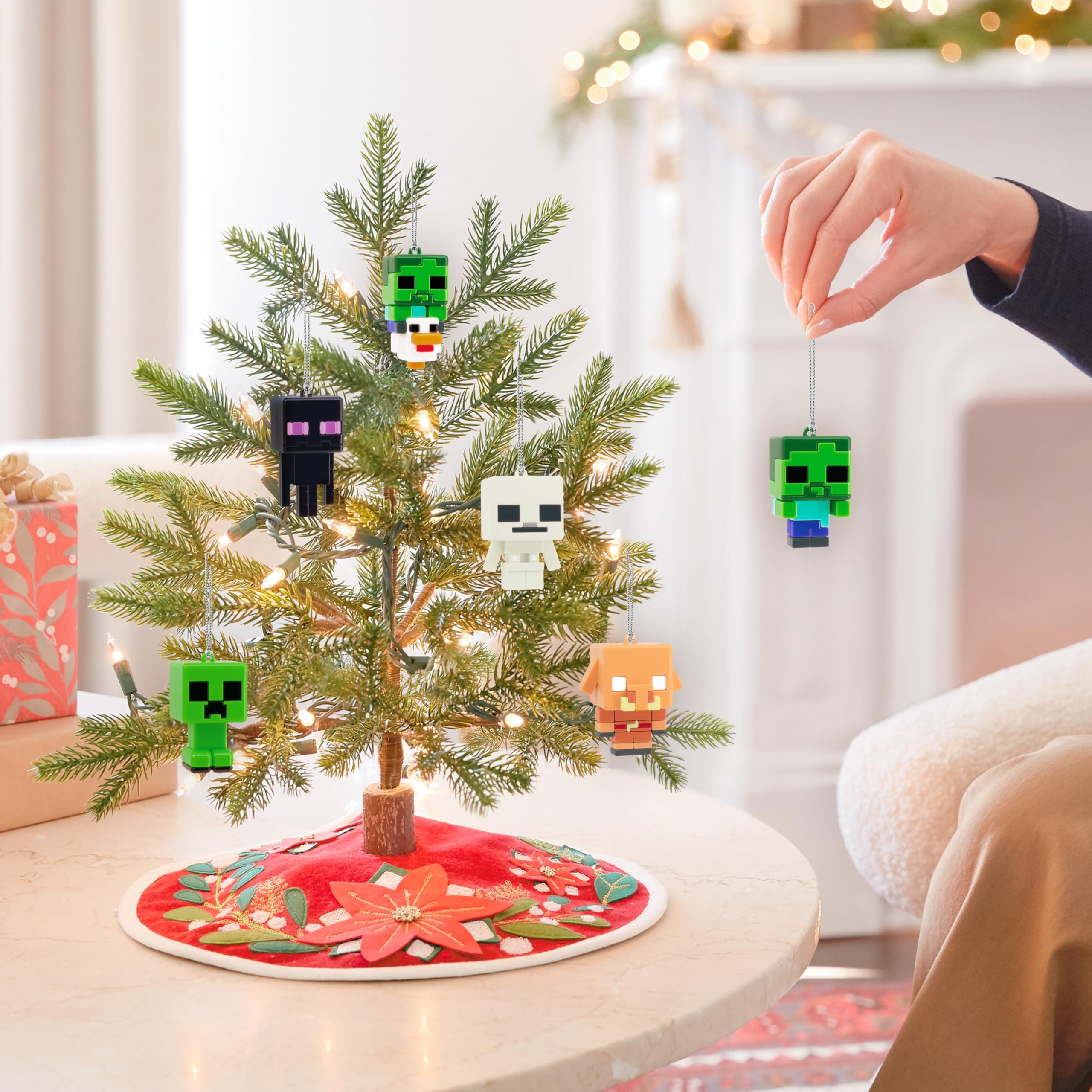 Hallmark Minecraft Series 1 Mystery Christmas Ornaments, Shatterproof, Set of 2, Gifts for Gamers