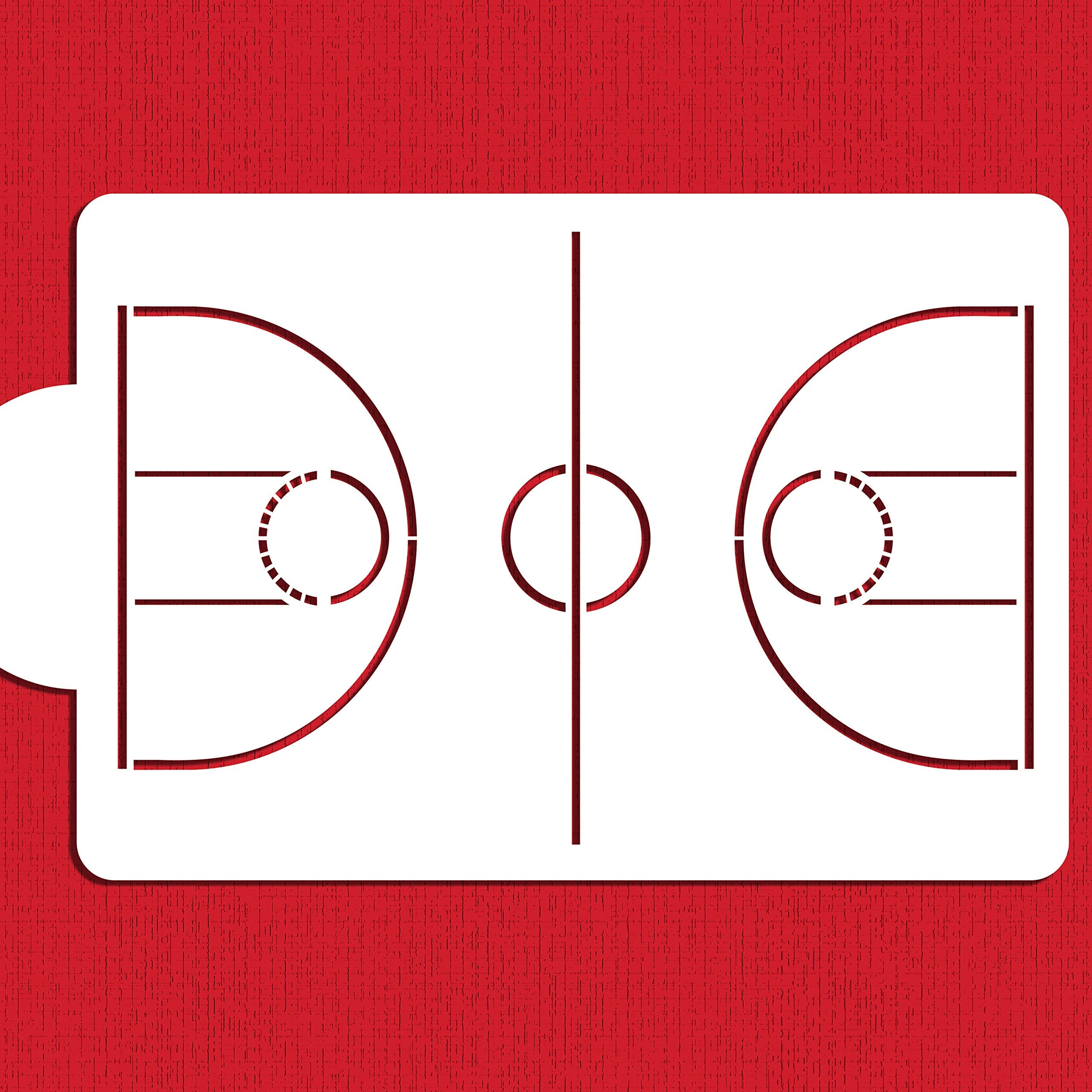 Basketball Court 1/4 Sheet Cake Stencil C1020 By Designer Stencils