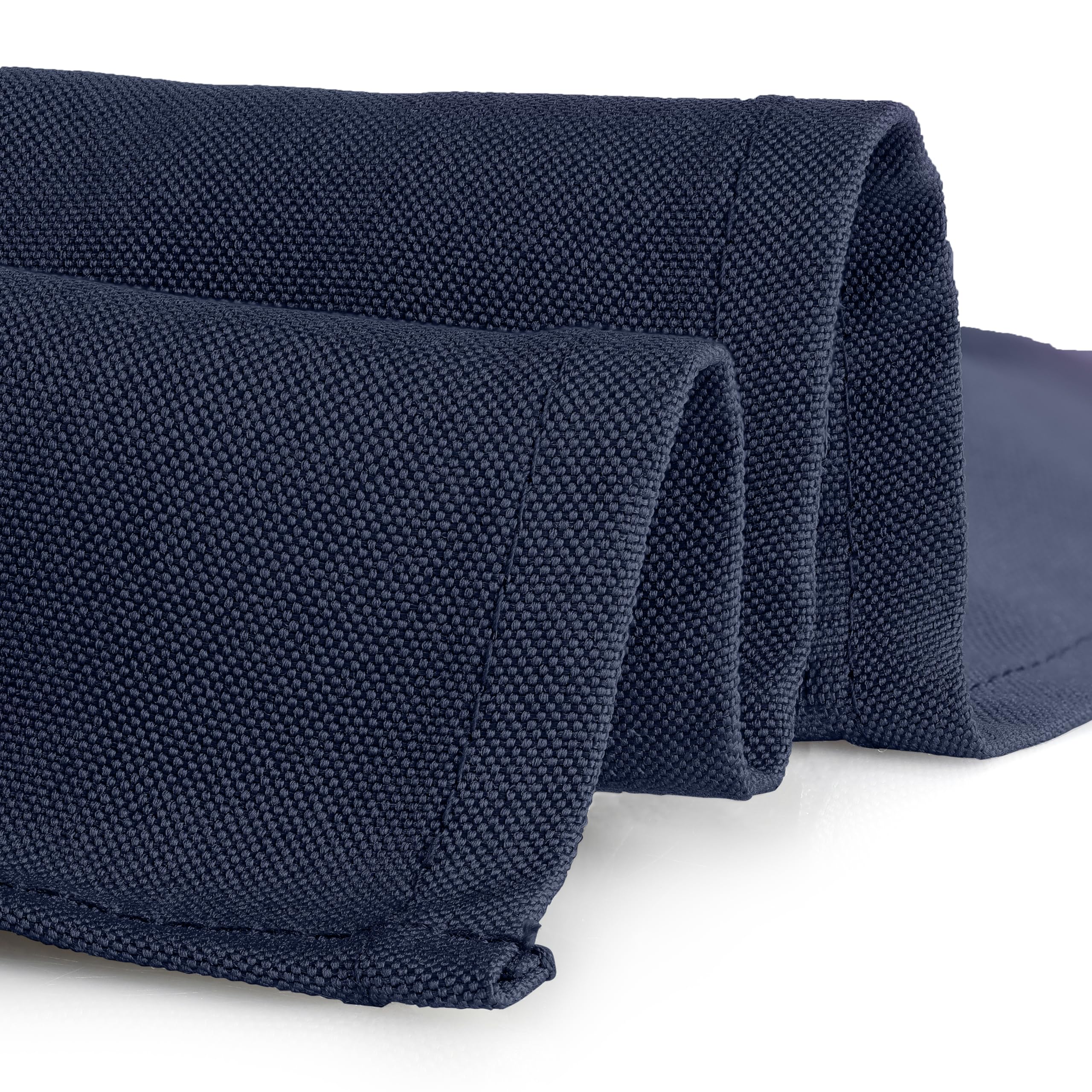 Gee Di Moda Square Tablecloth - 52 x 52 Inch Navy Blue Table Cloth for Small Square or Round Tables - Heavy Duty Washable Fabric
