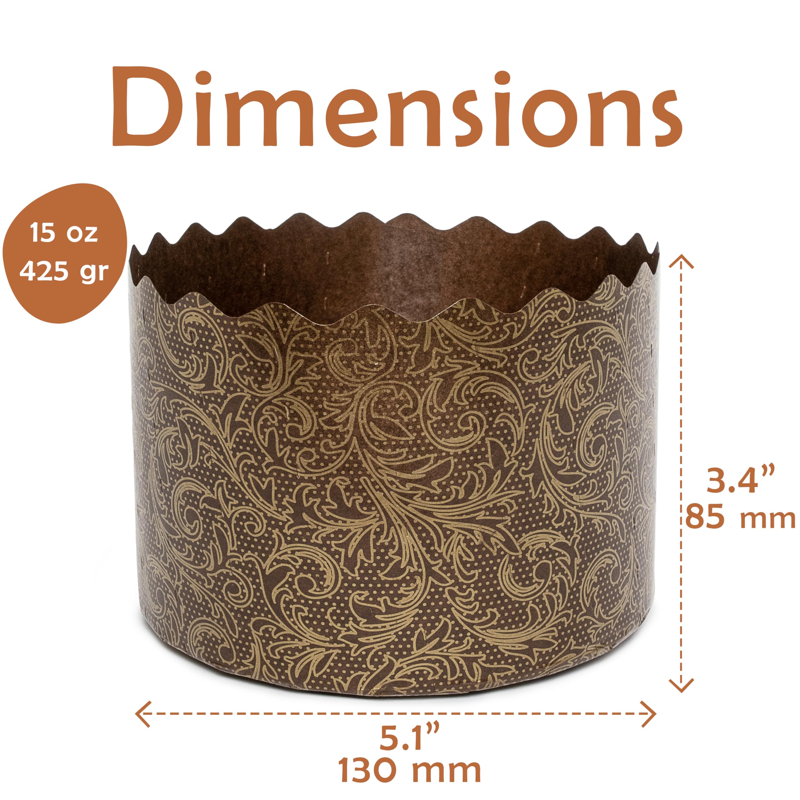 Paska Mold Easter Bread Forms |12 Pack 1 Kg | Easter Bread Paper Mold Kulich - Panettone Paper Mold Large Pascha Mold - Panetton