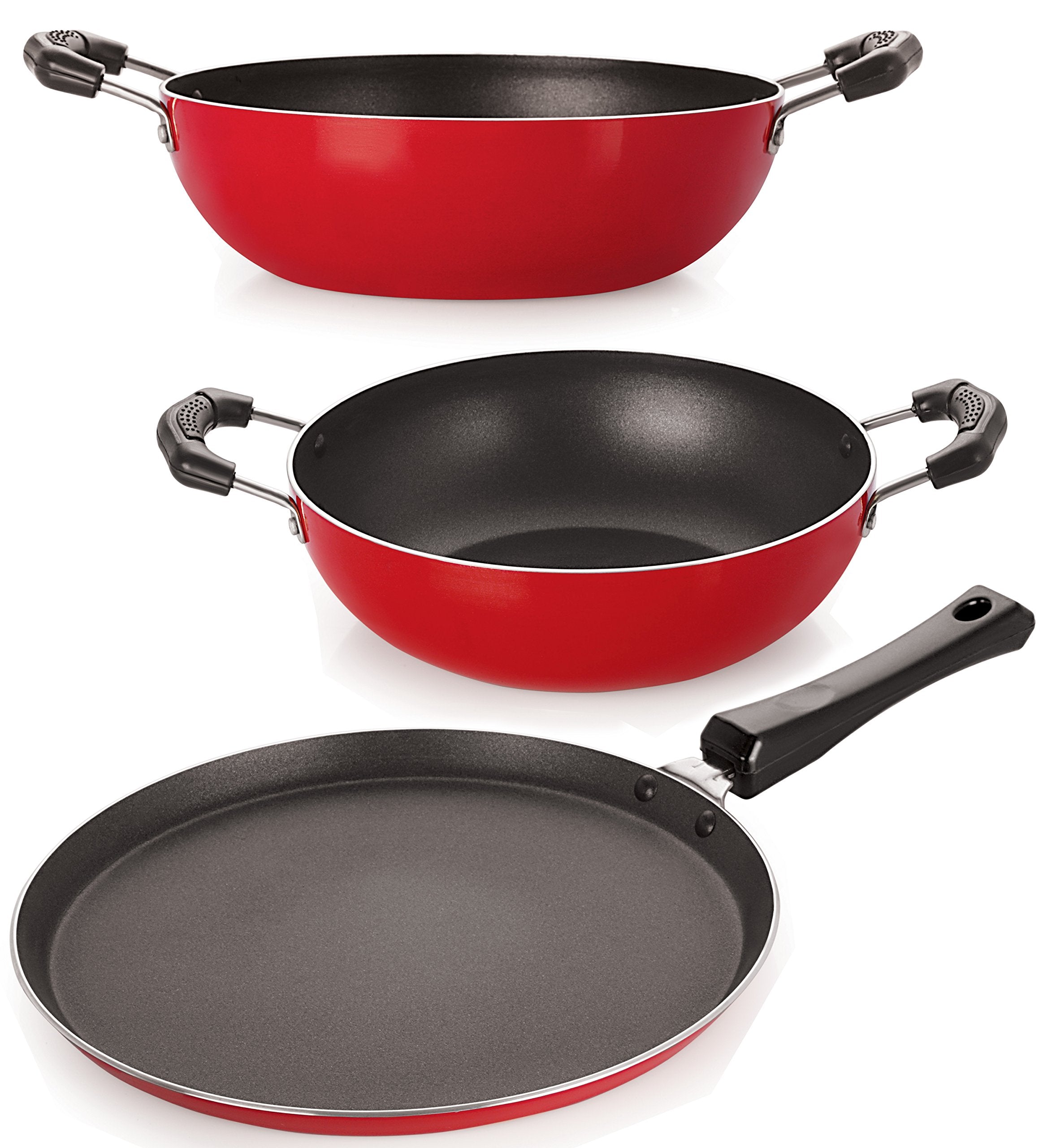 Nirlon Heat Resistance NonStick Cookware Combo Utencils Set With Bakelite Handle, Multicolor