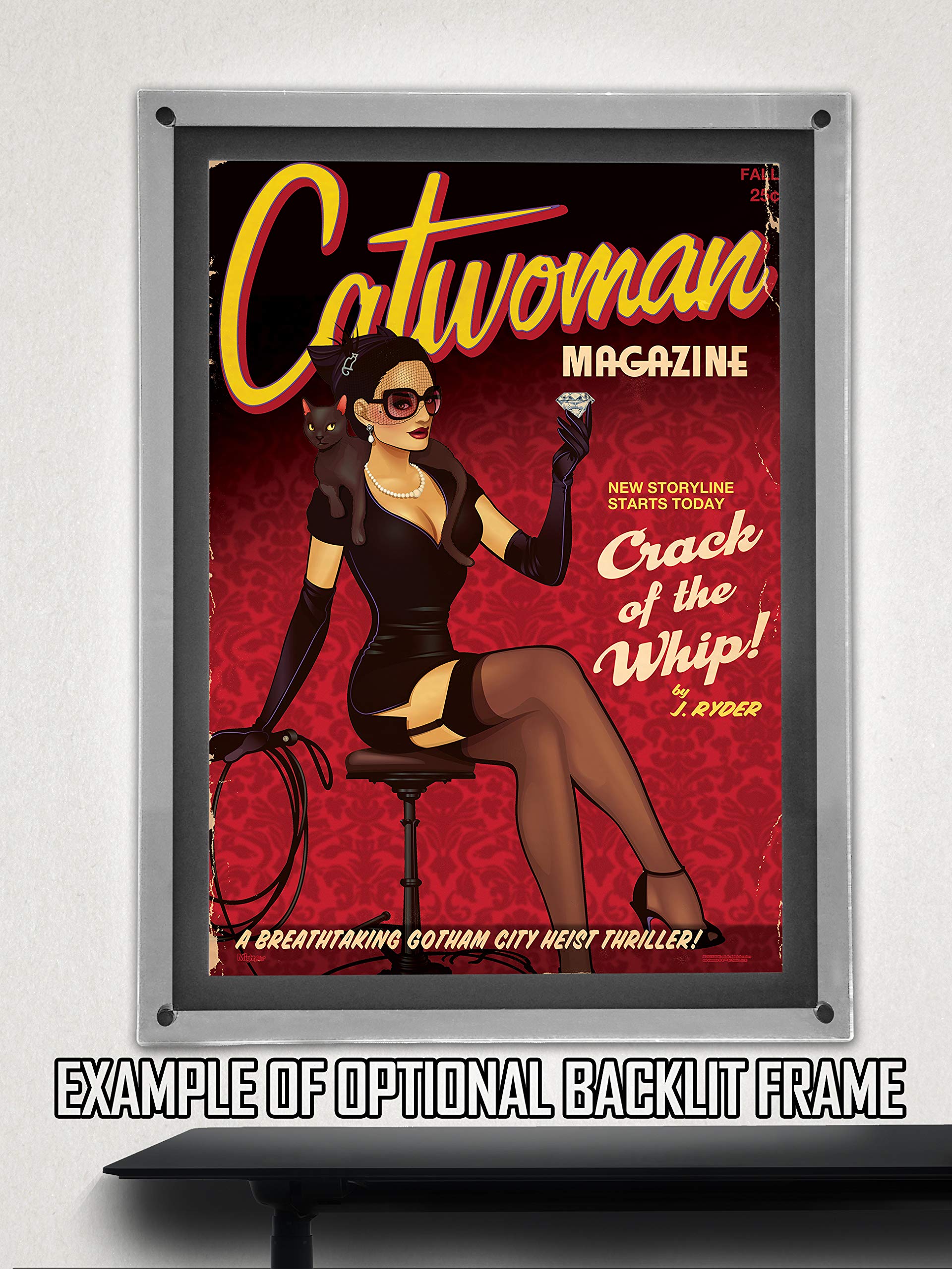 Mightyprint Dc Comics - Bombshell Catwoman - Justice League - Durable 17    X 24 Wall Art - Not Made Of Paper - Officially Licen