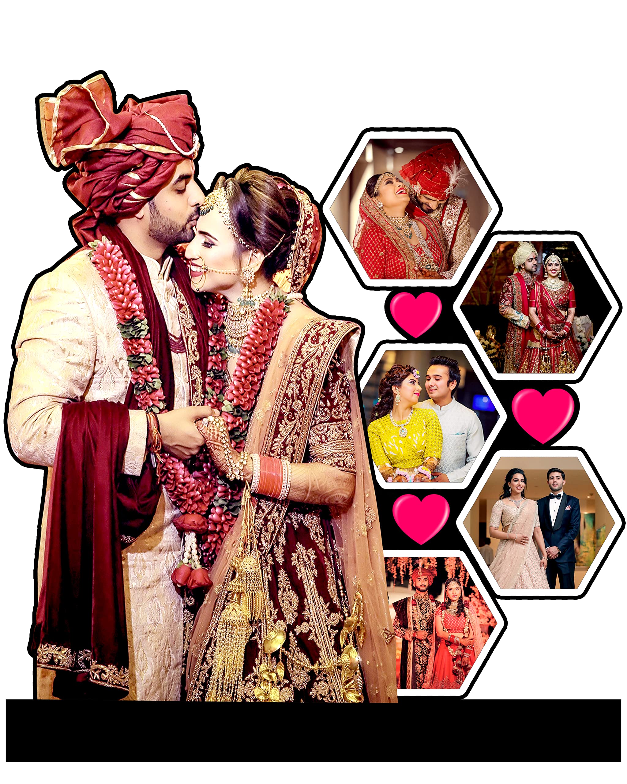 Shri Kanth Art Customized Groom And Bride, Customized Photo Frame With Photo Upload, Customized Picture Frames For Couple - Wall
