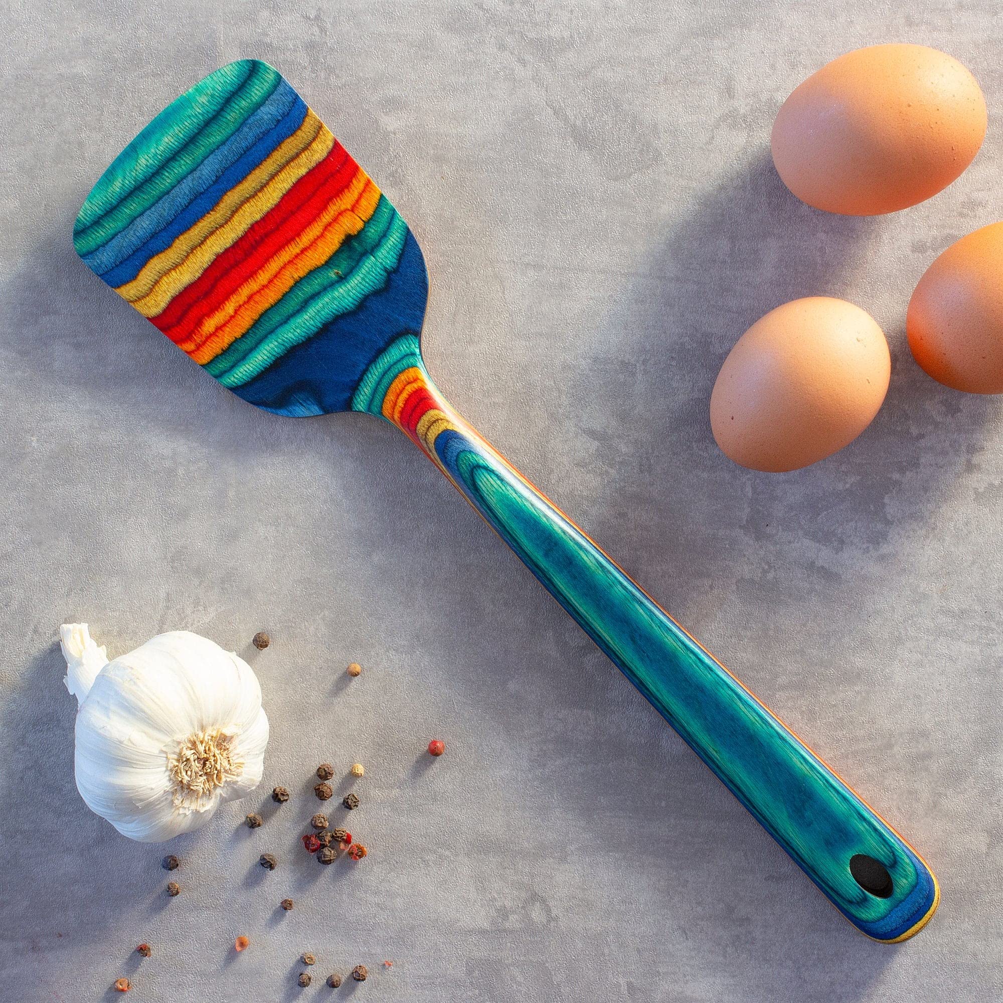Baltique Montego Bay Collection 12-1/2'' Wooden Spatula, Safe For Nonstick
