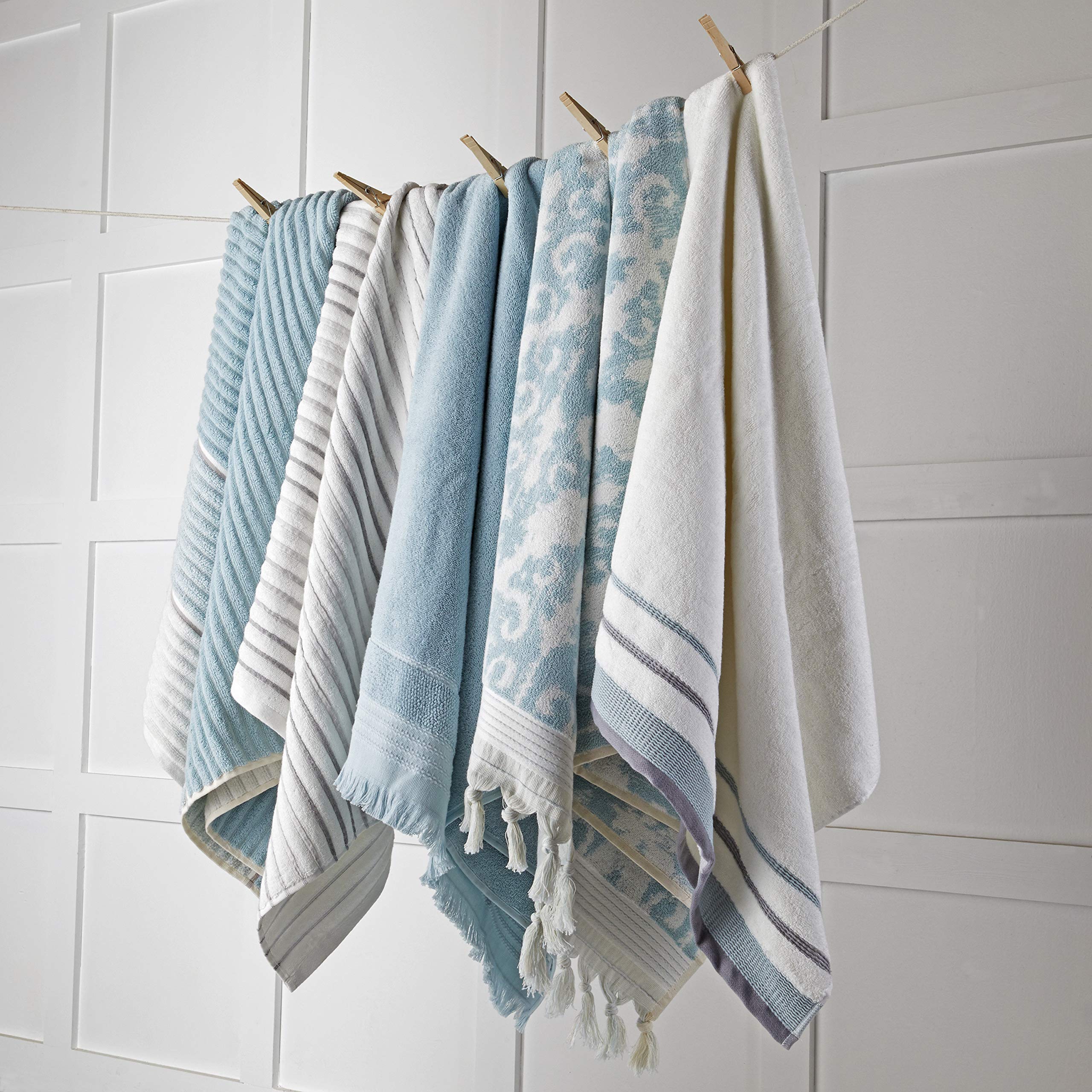 Skl Home Planet Ombre 100% Turkish Cotton Bath Towel, Aqua