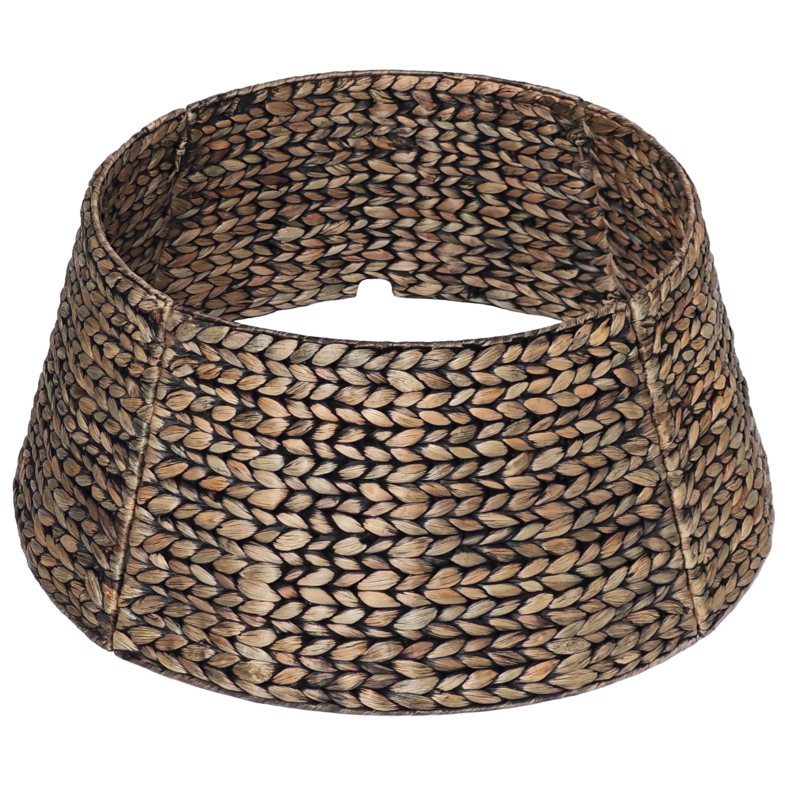 CENBOSS Rattan Christmas Tree Collar, Wicker Tree Skirt & Stand Base Cover (Black Wash, 42 inch)