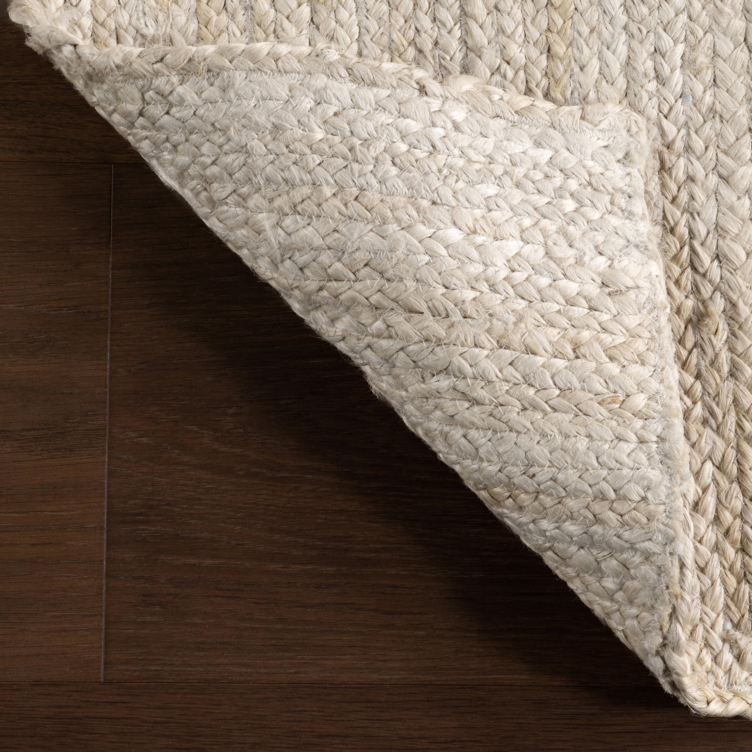nuLOOM 2x10 Rigo Jute Hand Woven Area Rug, Off White, Solid Farmhouse Design, Natural Fiber, For Bedroom, Living Room, Dining Ro