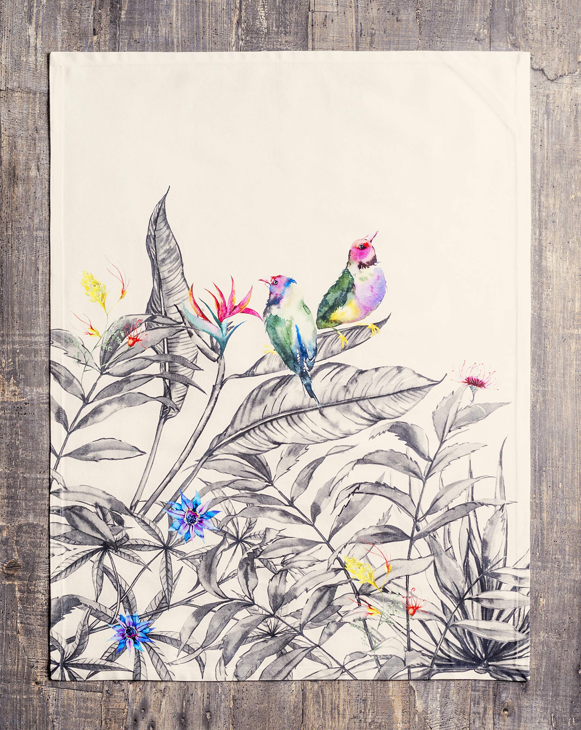 Maison D' Hermine Amazonia 100% Cotton Set Of 3 Multi-Purpose Kitchen Towel Soft Absorbent Dish Towels Tea Towels Bar Towels (20