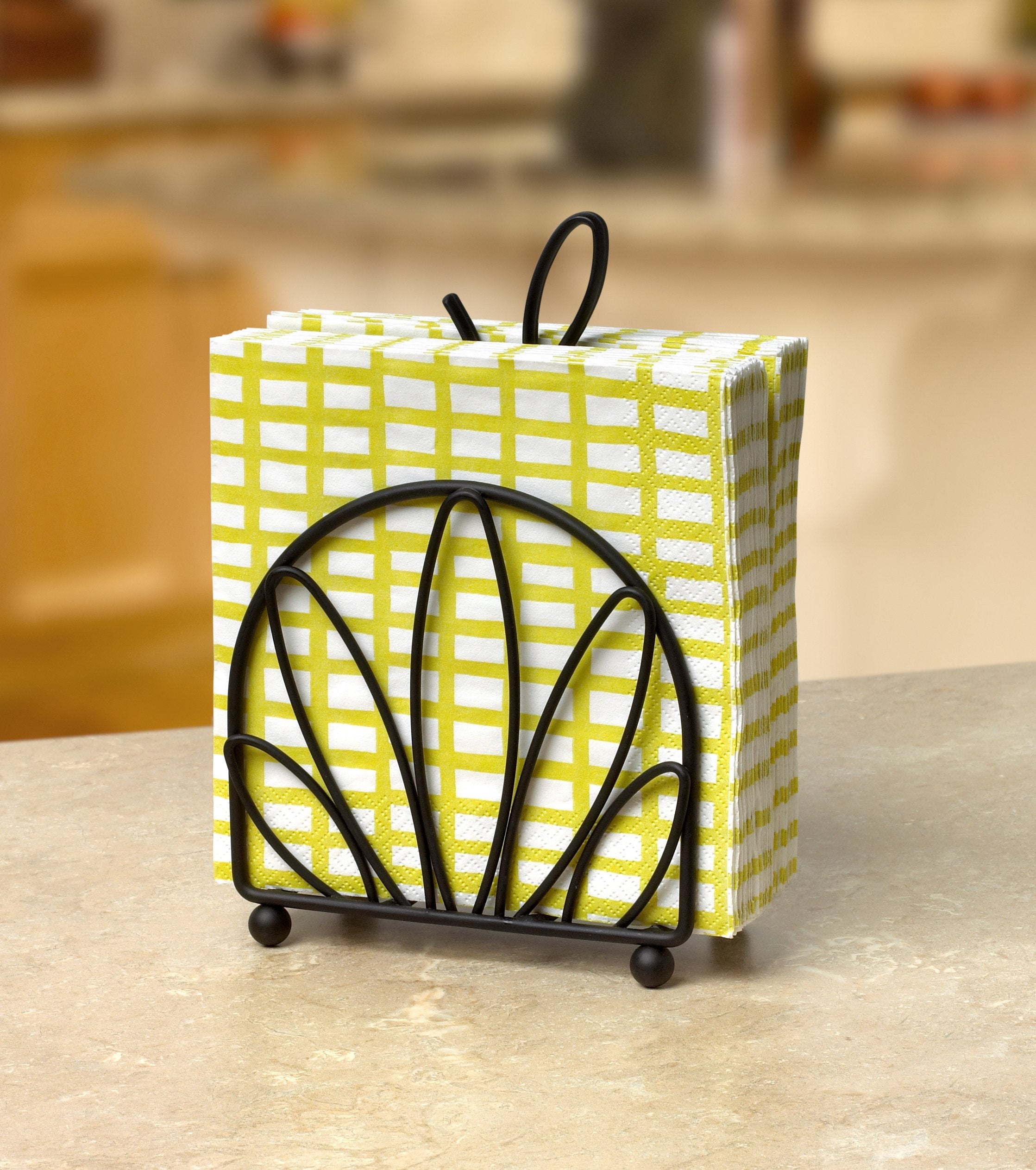 Spectrum Diversified Leaf Nature-Inspired Dispenser, Vertical Countertops, Dining Table & Kitchen D  Cor, Stylish Upright Napkin