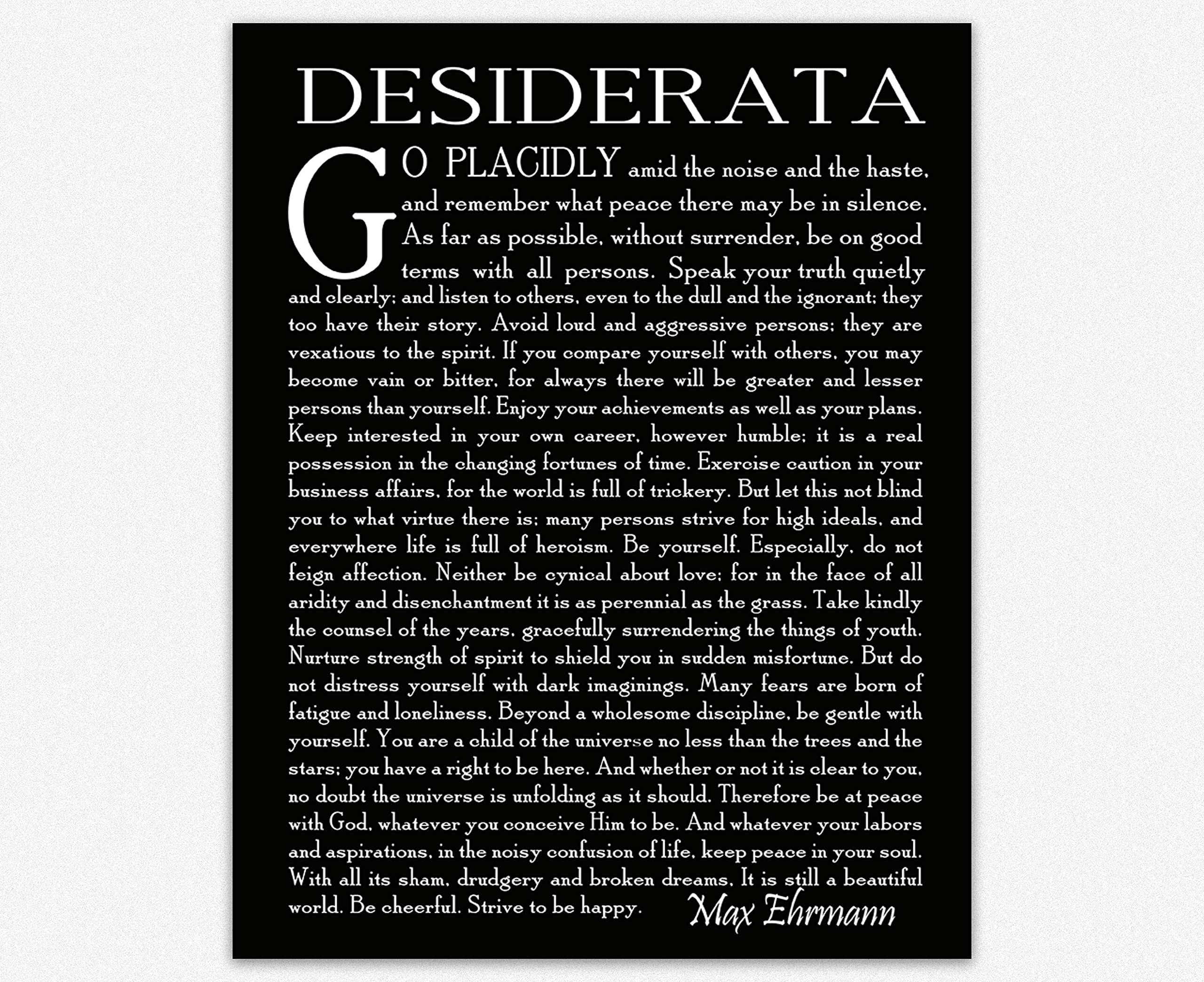 Wallbuddy If Poem Invictus Poem And Desiderata Inspirational Poems Set Of 3 (8.3 X 11.7 (A4), Matt Black)