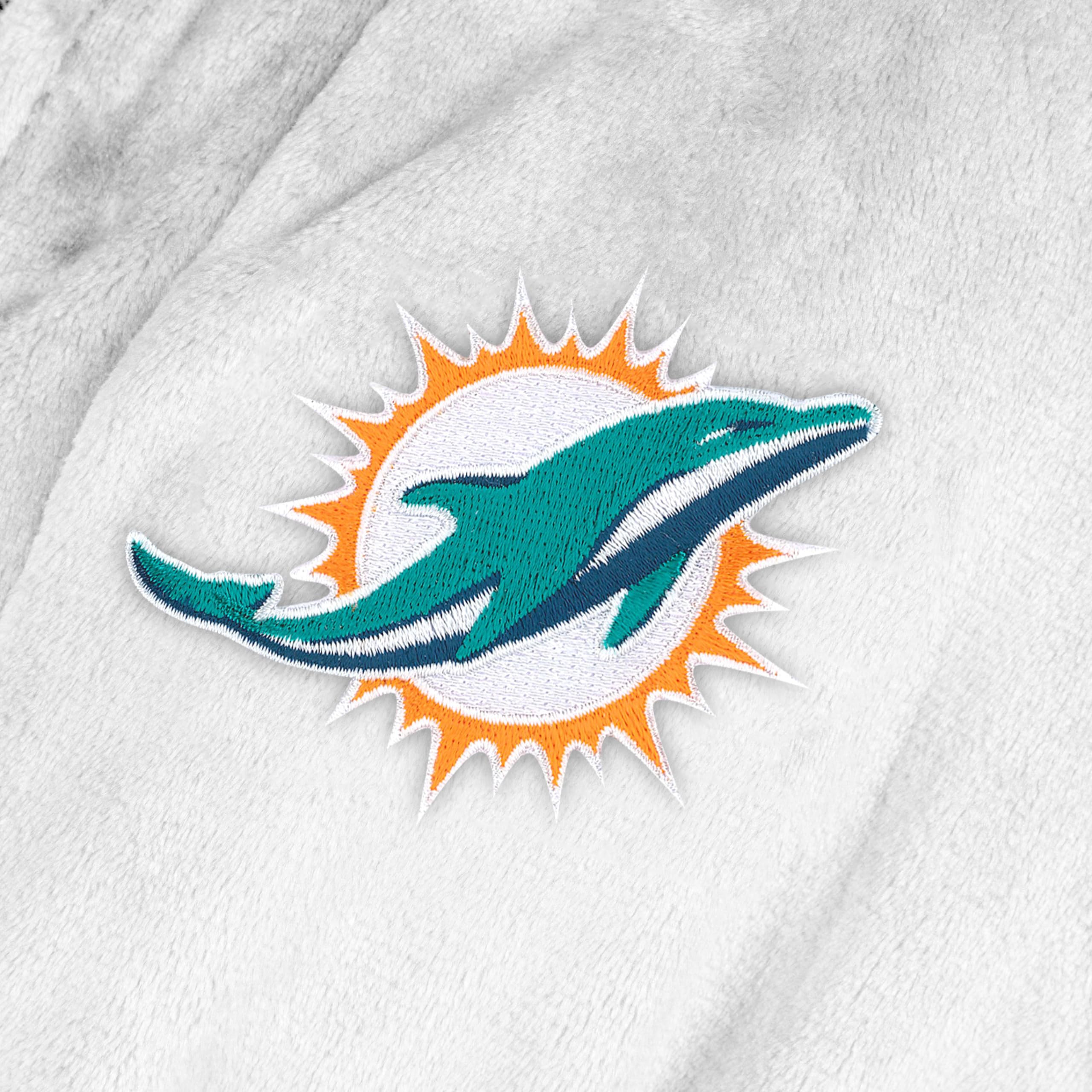 Northwest Nfl Miami Dolphins Unisexadult Silk Touch Bath Robe, Large/Xlarge, Team Colors, One Size