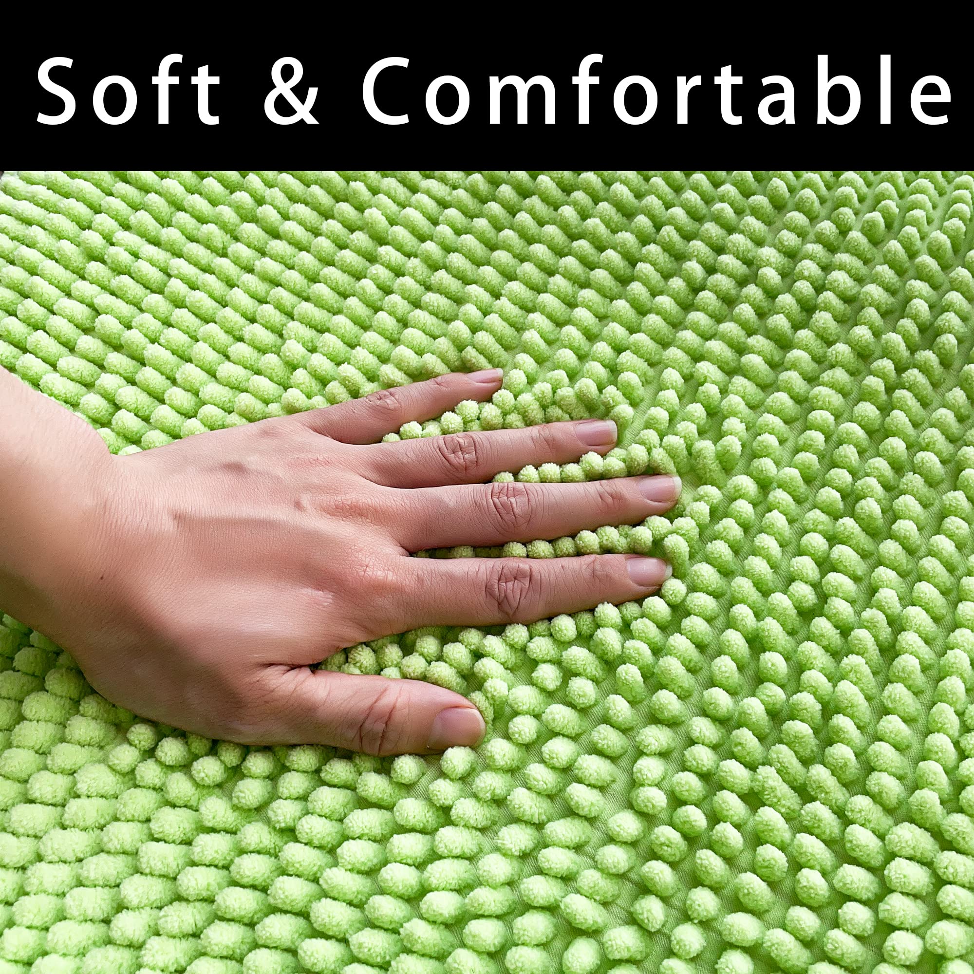 Eanpet Chenille Bath Mat Non-Slip Microfiber Floor Mat Baby Bath Mat For Kids Ultra Soft Washable Bathroom Dry Fast Water Absorb