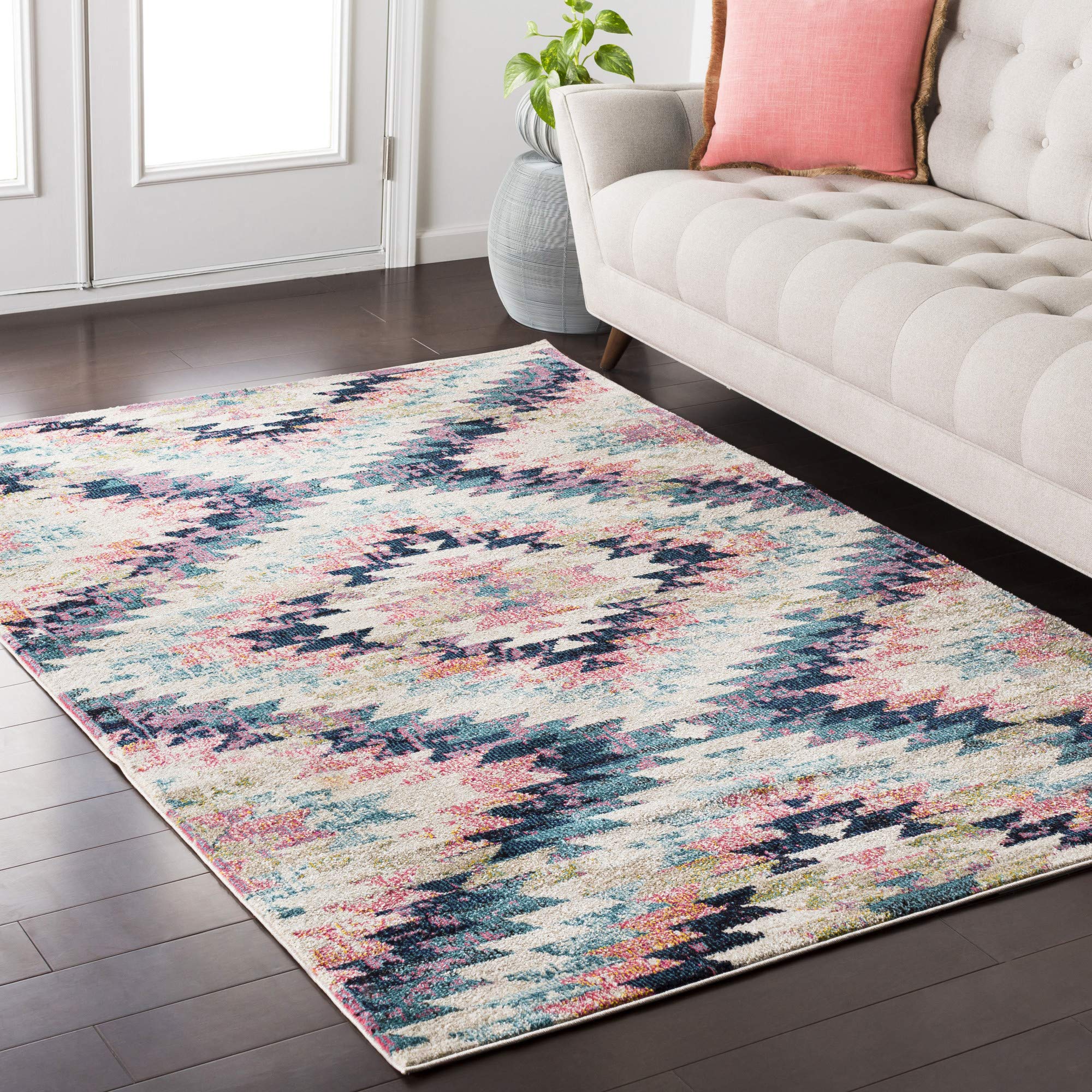 Livabliss Tara Bohemian Southwestern Area Rug,53 x 73,Teal