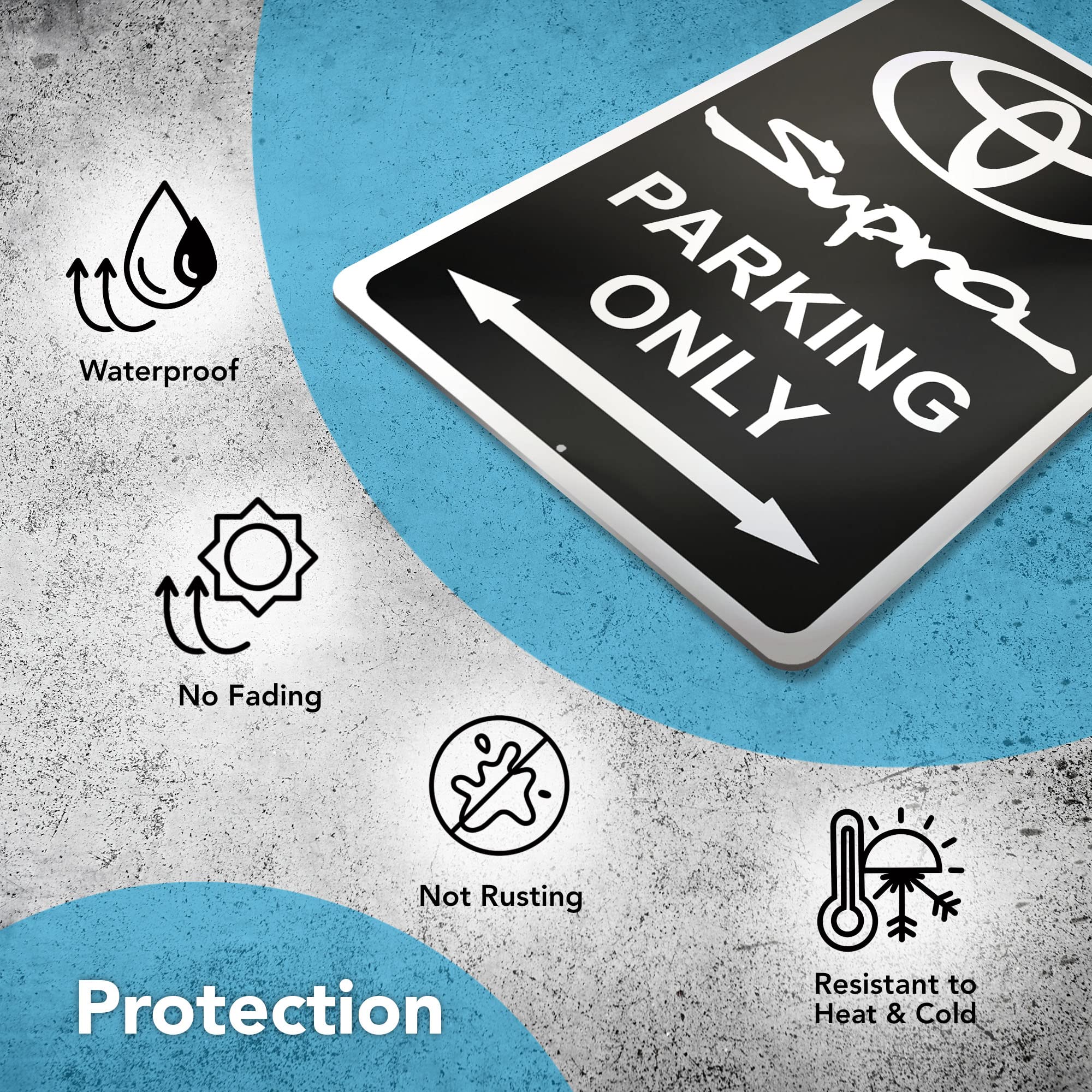 Parking Only Sign for Supra - 8x12 Aluminum Supra Garage Gifts for Men