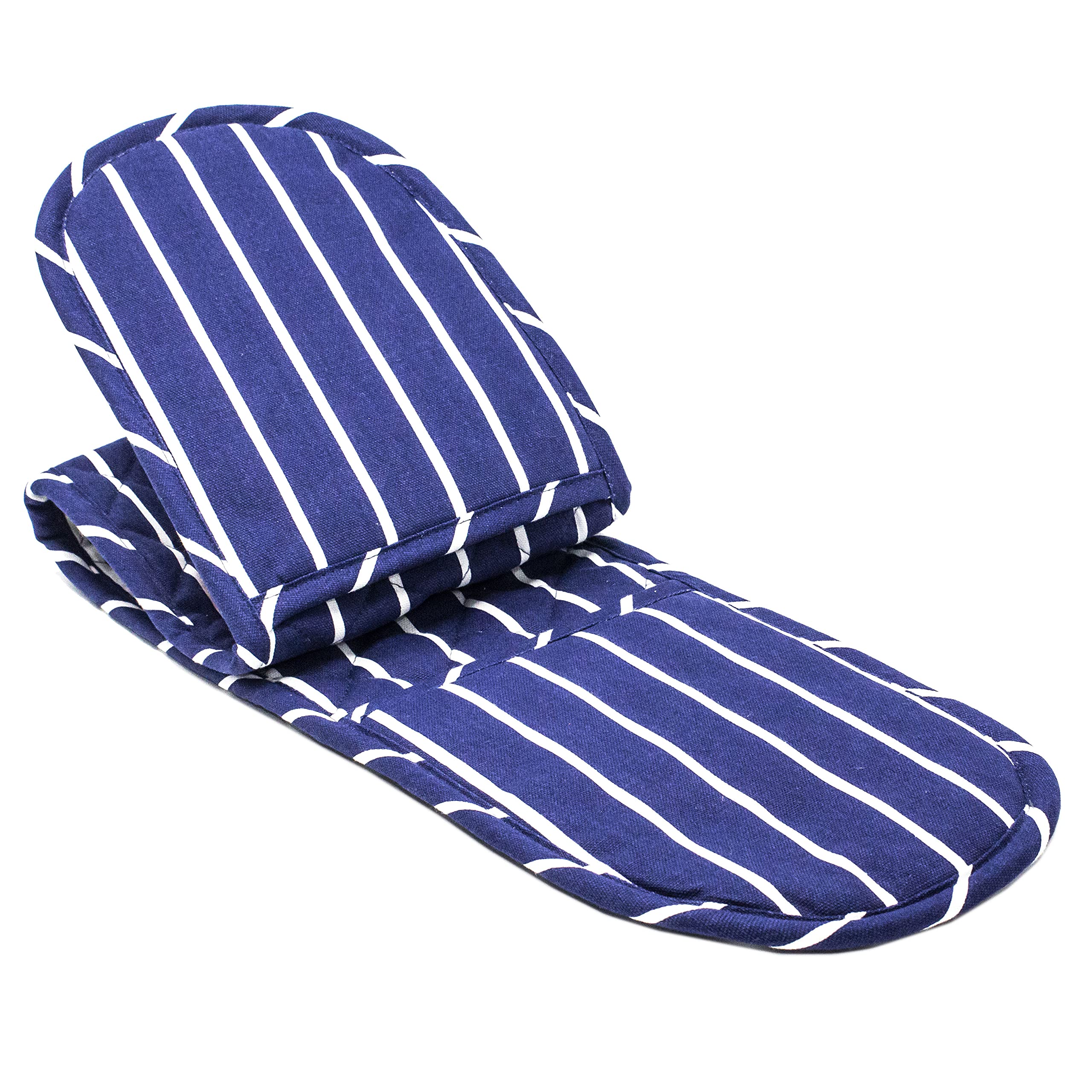 Newoer Clay Roberts Double Oven Glove, Blue Butchers Stripe, Kitchen Gloves, Home Cooking & Baking Pot Holders