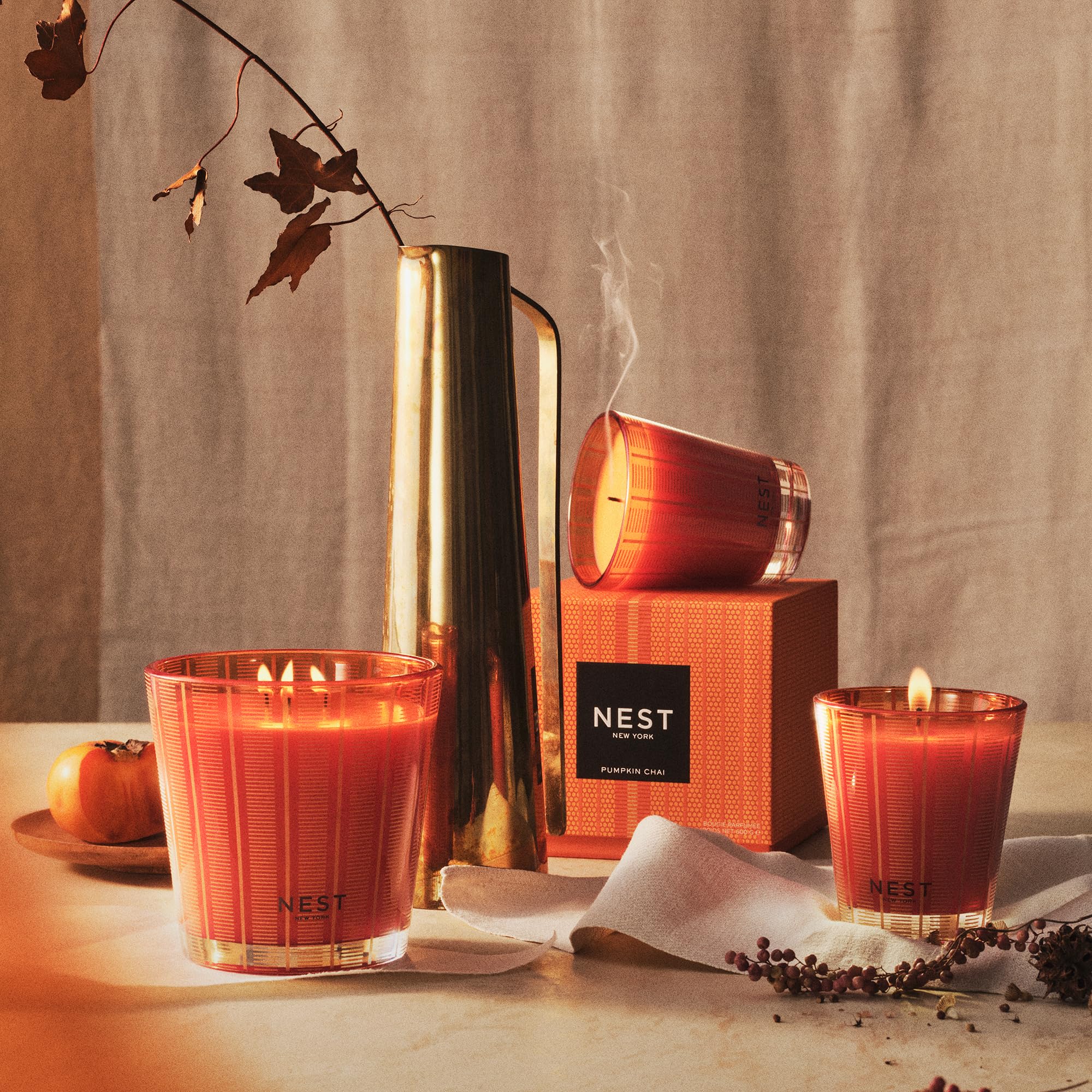 NEST Fragrances 3-Wick Candle- Pumpkin Chai , 21.1 oz - NEST03PC002