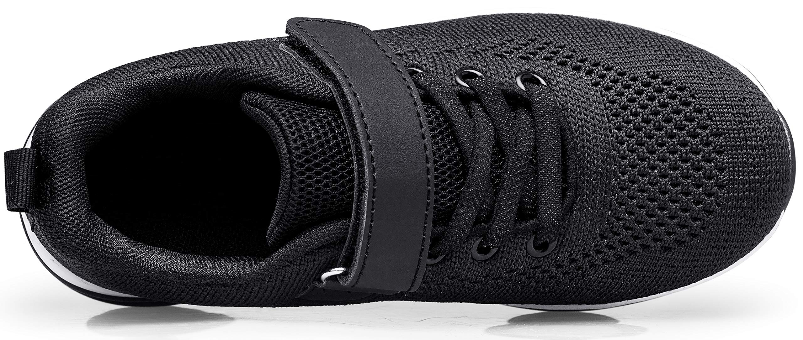 Anlarach Kids Toddler Shoes Boys Girls Athletic Running Shoes Air Cushion Sneakers For Little Kid 1 Black