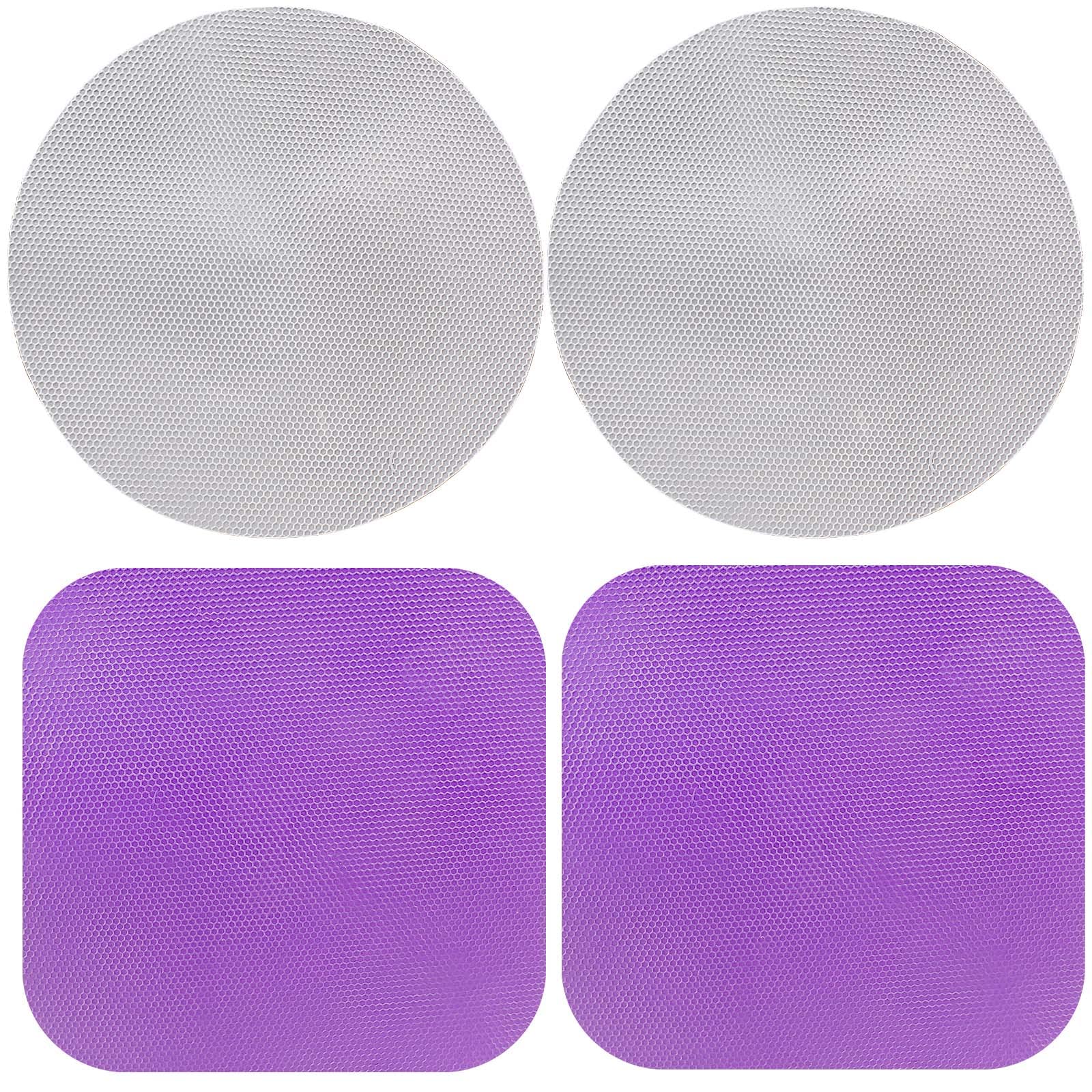 Jiozermi 4Pcs Rubber Jar Opener Gripper Pads, Anti-Slip Multi-Purpose Kitchen Coasters Jar Gripper Pad Bottle Lid Openers, Purpl