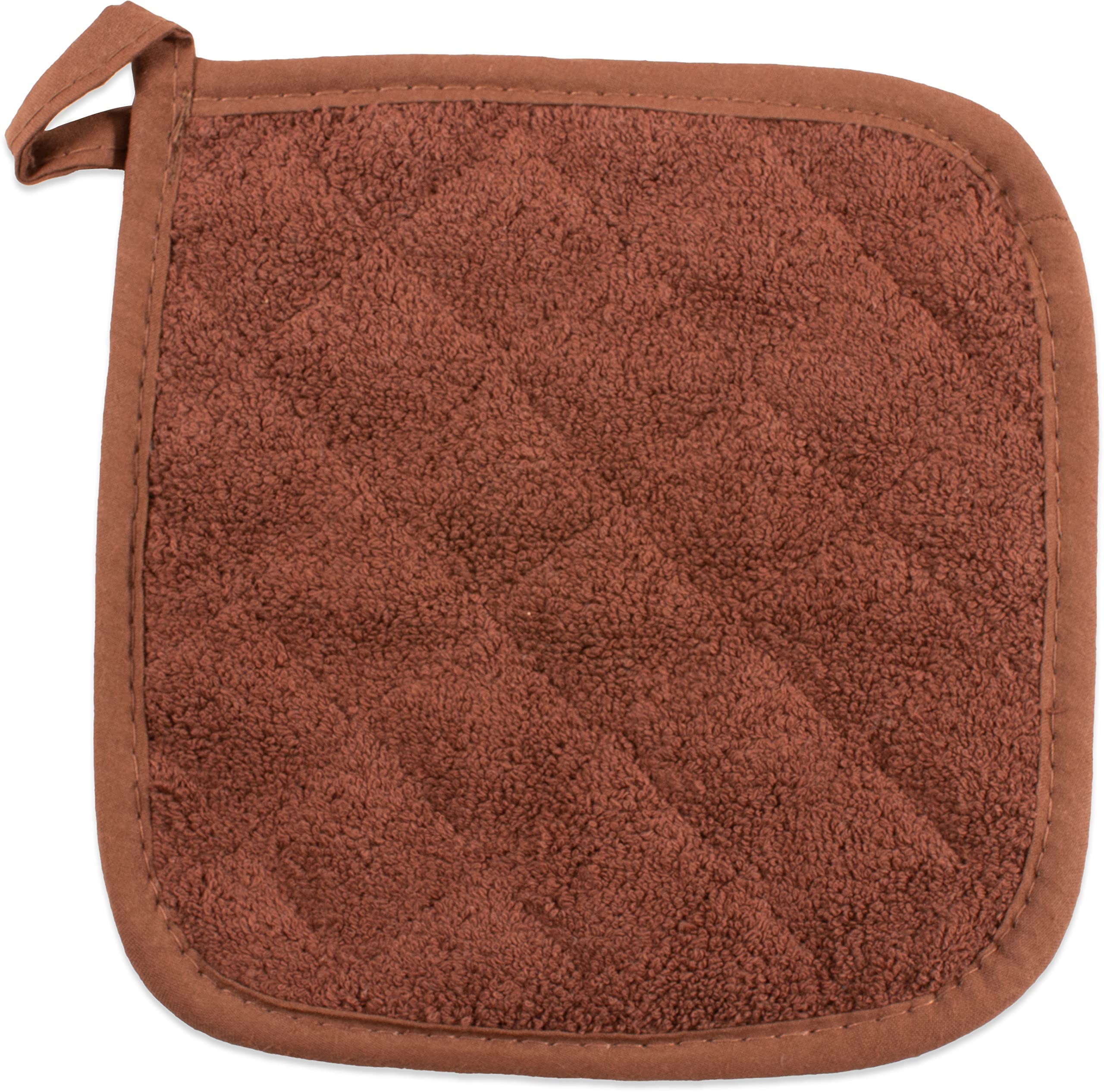 San Jamar BestGuard Potholder, FireRetardant, 500F, 8 x 8, Brown
