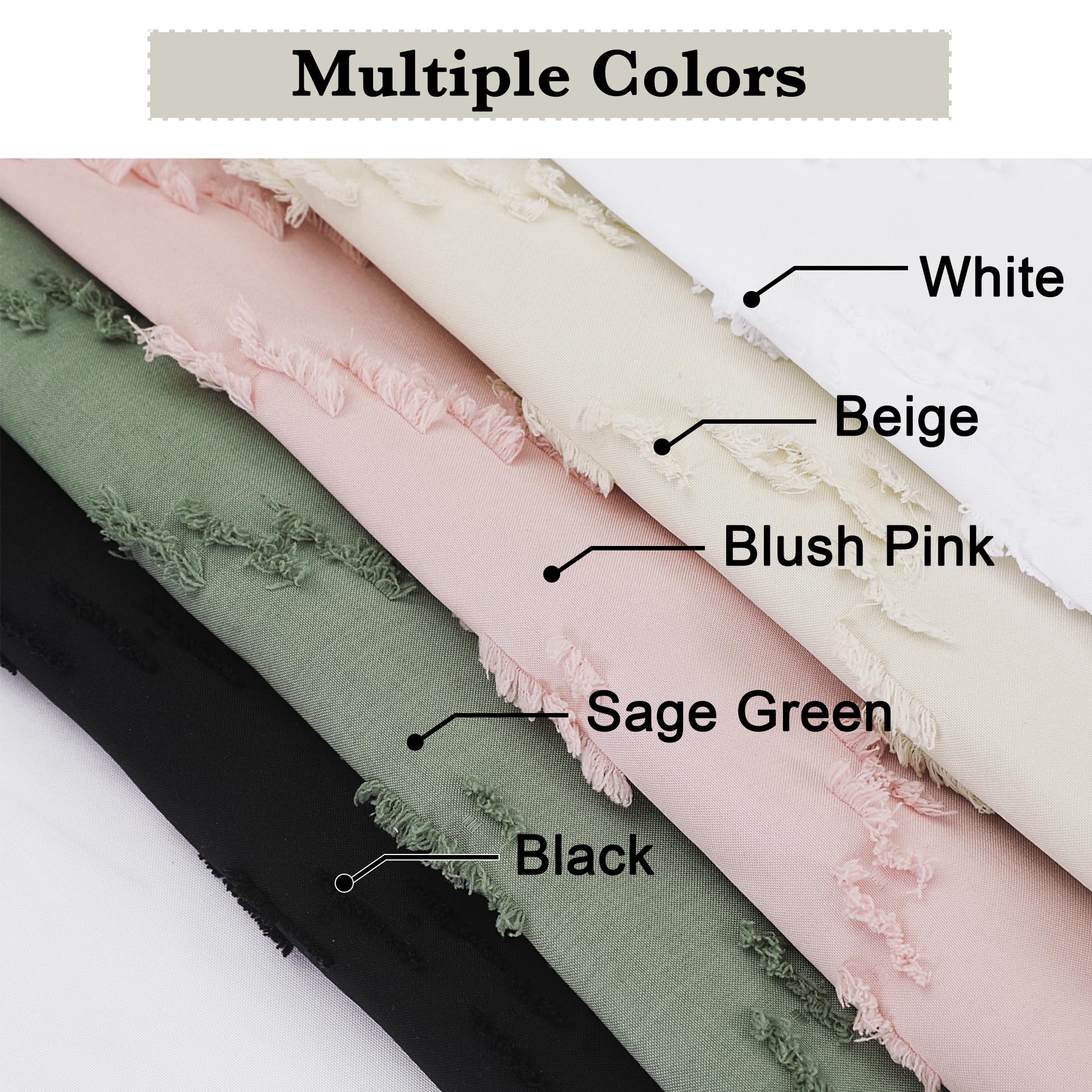 Chyhomenyc Chevron Extra Long White Boho Shower Curtain Set 72X96 Inches, Modern Fabric Shower Curtain Farmhouse Chic Textured T