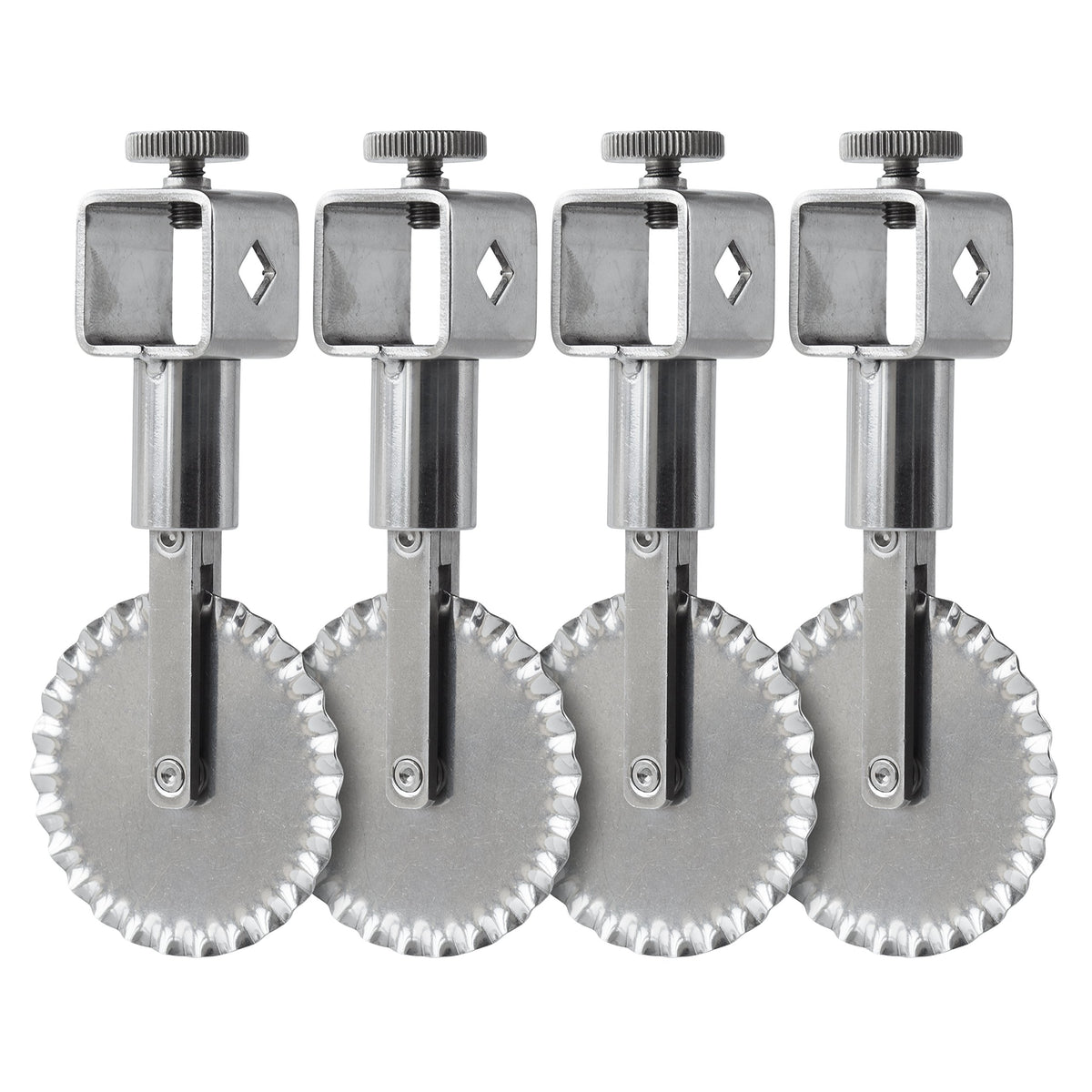 Ateco Multi Wheel Adjustable Dough Cutter With Lock - 2.2 In. Diameter, Fluted Edge
